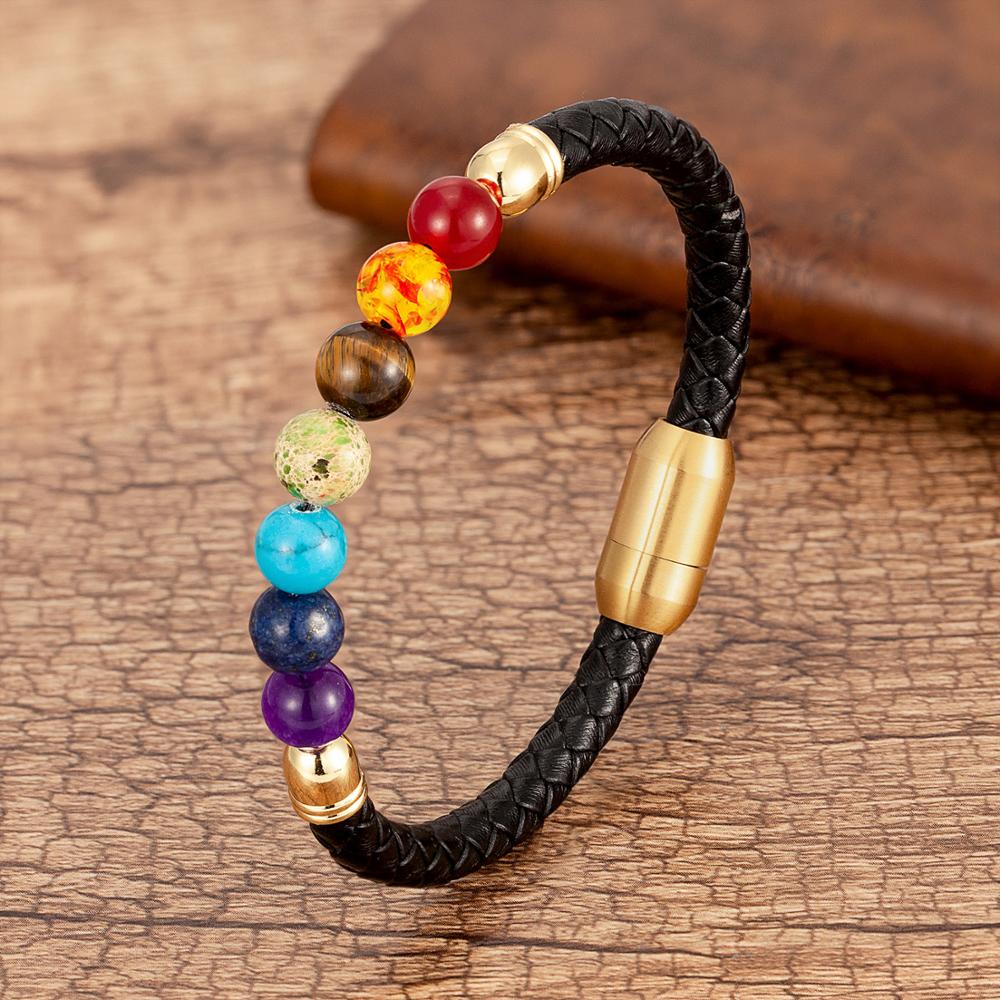 Braccialetto Chakra Connection | Mantieni i tuoi chakra in equilibrio! - Separare Oro - BRACELETS mens bracelet - Concept Palermo