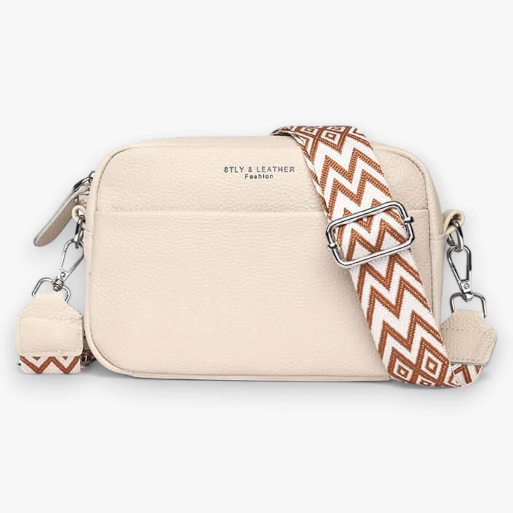 Crossbody Bag™ - Borsa da donna in pelle - Beige (3 a sinistra) - ac Old (Google) old_google - Concept Palermo