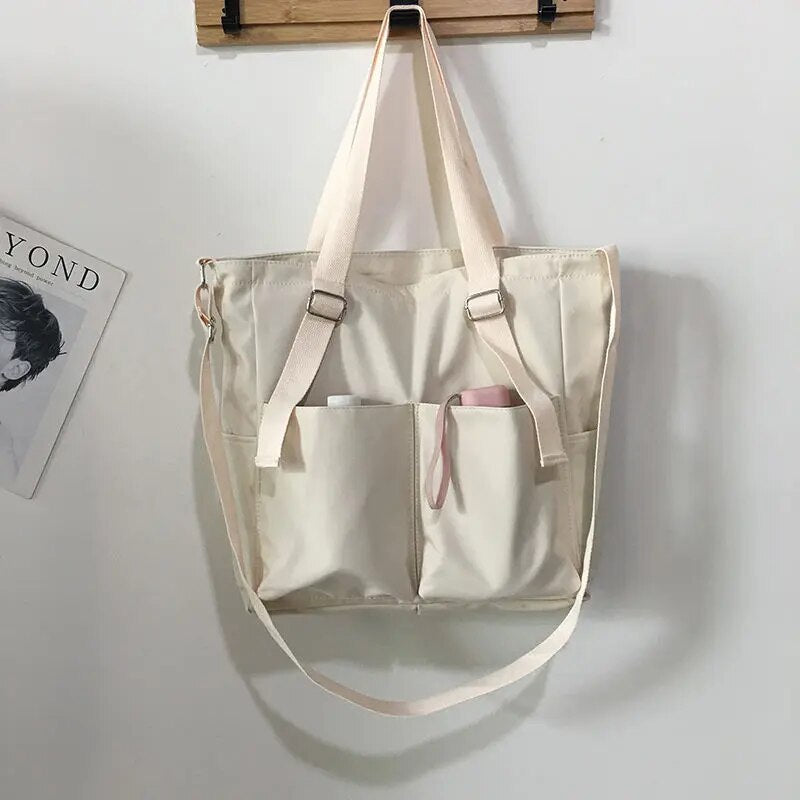 Aurelia - Borsa di tela grande impermeabile - Bianco - Bags canvas bag handbags Shoulder Bags tote bag tote bags women bags Women's handbags - Concept Palermo