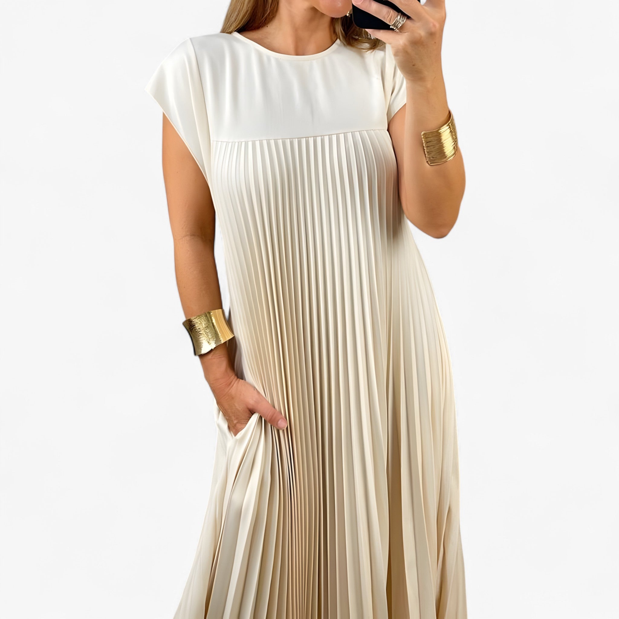 Aduana | Vestito Senza Maniche con Pieghe Eleganti - - - Concept Palermo