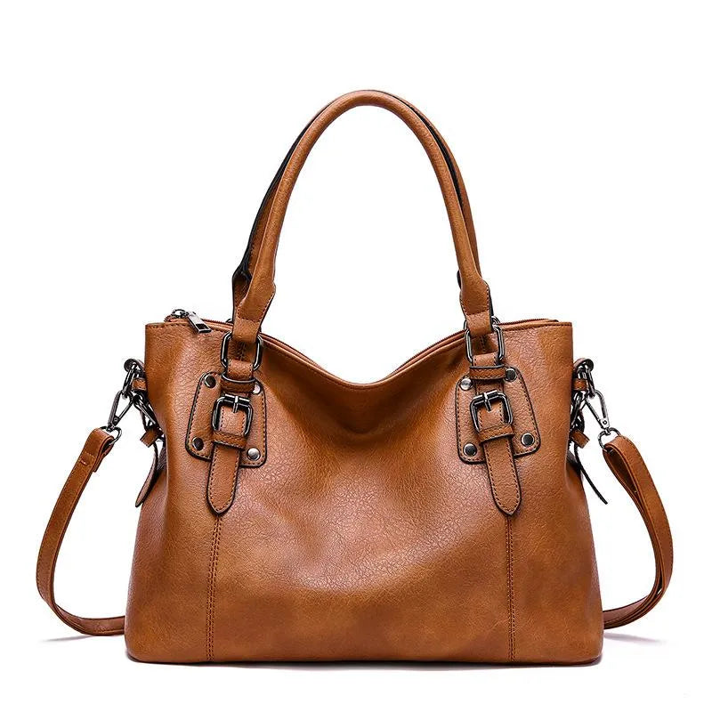 Nouk™ | Borsa a tracolla in pelle chic - Marrone - Bags handbags women bags - Concept Palermo