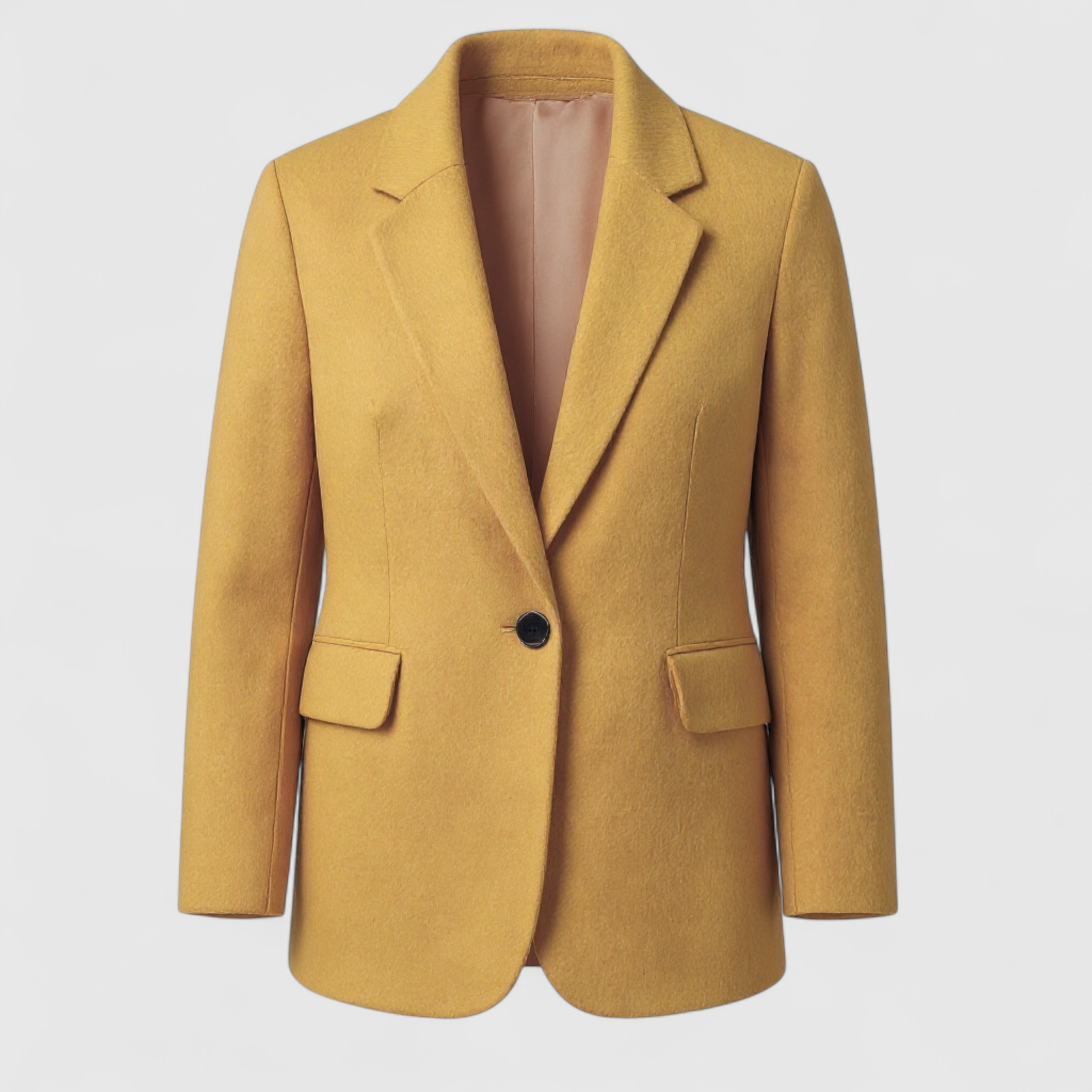 Idalia | Giacca Elegante - Giallo - abbigliamento autunnale giacca casual giacca con bottoni giacca con rever giacca elegante giacca in tweed unisex giacca invernale giacca lavabile giacca morbida giacca versatile - Concept Palermo