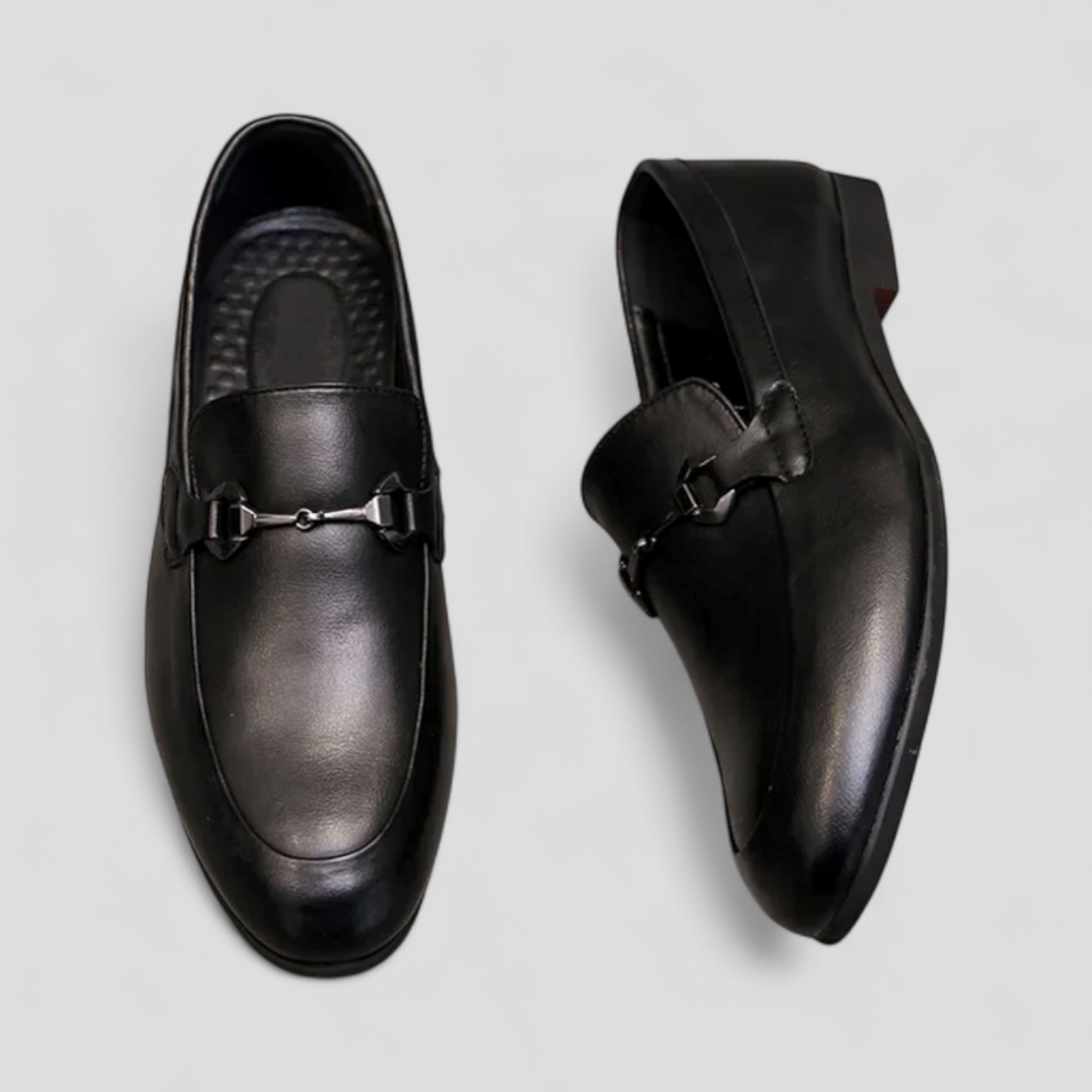 Gavin | Mocassini classici da uomo in pelle nera con fibbia decorativa - - Men's Shoes Shoes Shoes men - Concept Palermo