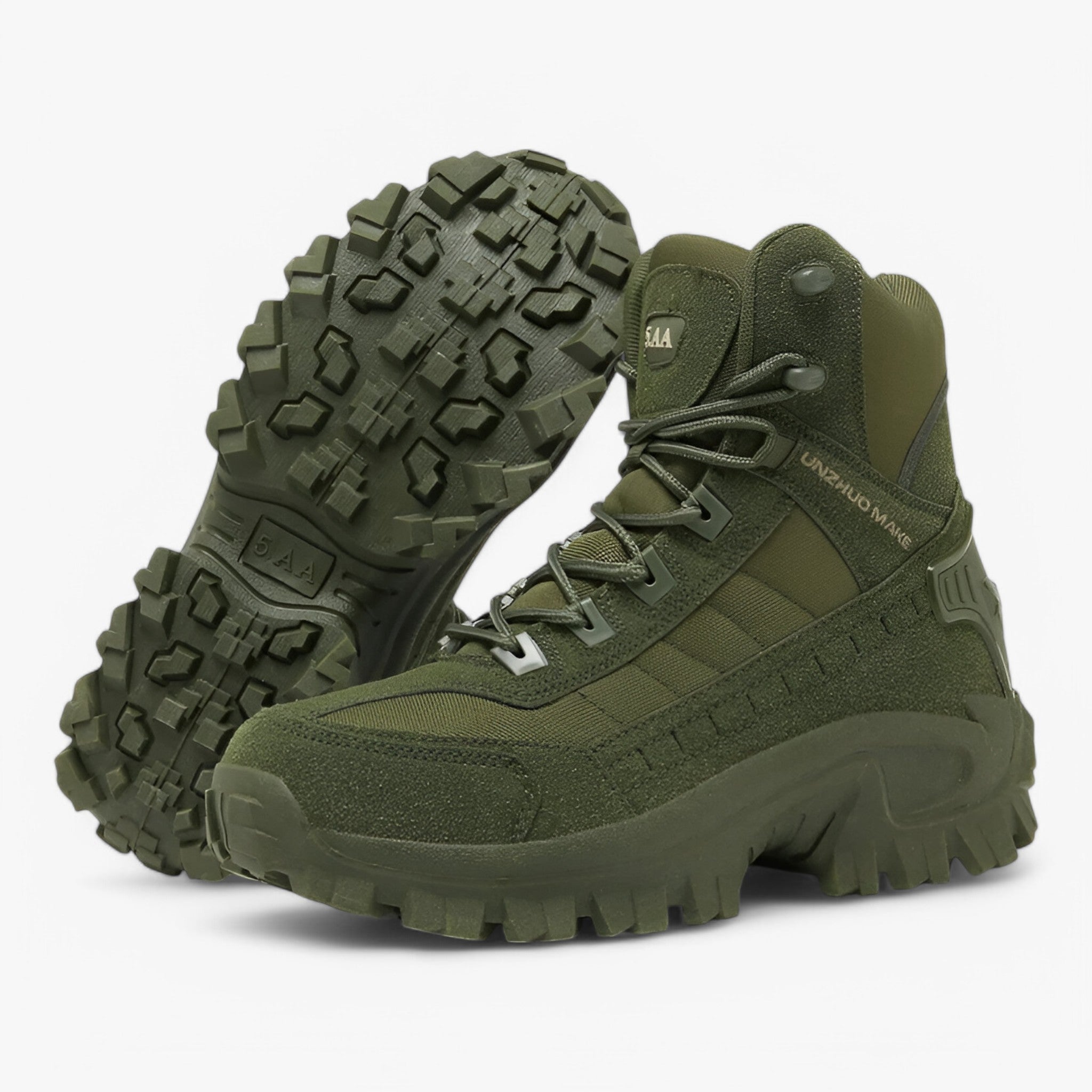 Scarpe da passeggio tattiche da uomo – Ammortizzate, antiscivolo e traspiranti - Legergroen - ademende schoenen antislip wandelschoenen buiten trekking schoenen duurzame outdoor schoenen kampeer schoenen lichte wandelschoenen schokabsorberende schoenen tactische wandelschoenen versterkte enkelsteun winter wandelschoenen - Concept Palermo
