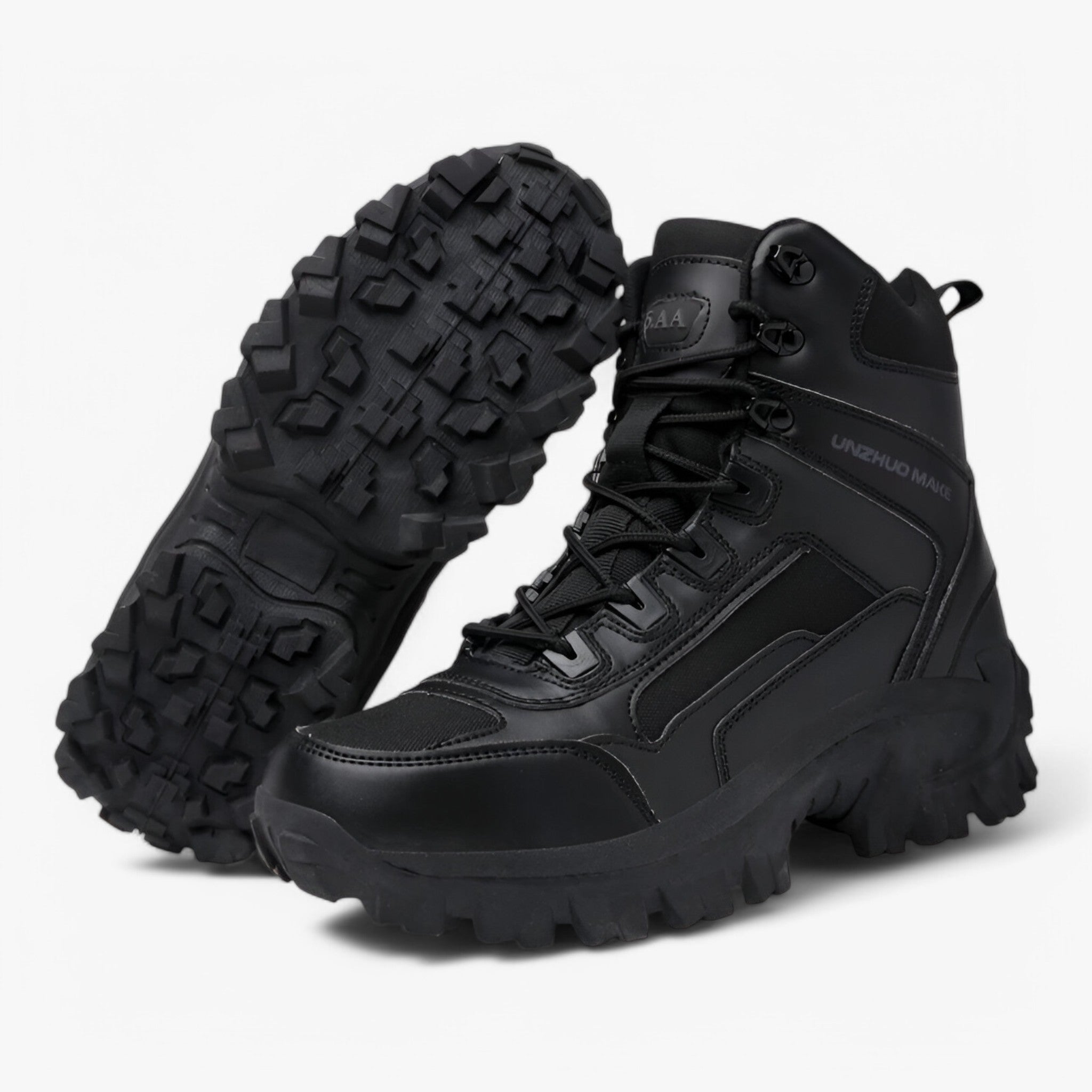 Scarpe da passeggio tattiche da uomo – Ammortizzate, antiscivolo e traspiranti - Zwart - ademende schoenen antislip wandelschoenen buiten trekking schoenen duurzame outdoor schoenen kampeer schoenen lichte wandelschoenen schokabsorberende schoenen tactische wandelschoenen versterkte enkelsteun winter wandelschoenen - Concept Palermo