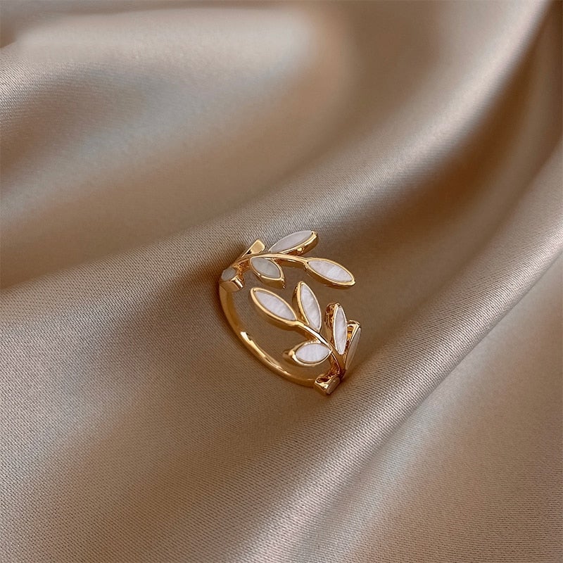 Anello in Foglia d'Oro - Oro 18K - Gold Ring ring for women - Concept Palermo