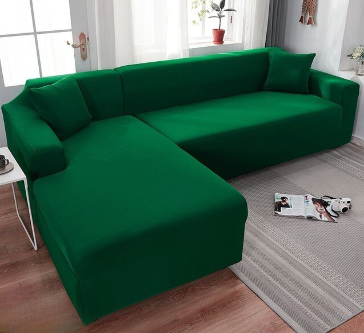 SofCove - Copridivano lavabile | prolunga la durata, idrorepellente, elastico - Verde scuro - cover elastic band Sofa Sofa cover Washable cover - Concept Palermo