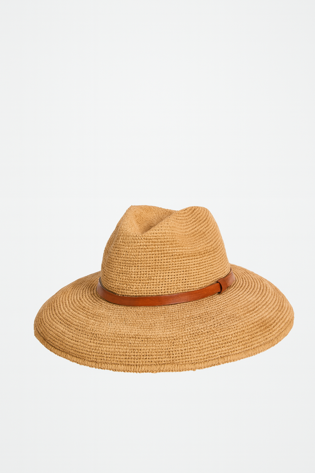 Soren | Cappello estivo in rafia intrecciata con cinturino in pelle - Tè - summer hat Sun Hats unisex - Concept Palermo