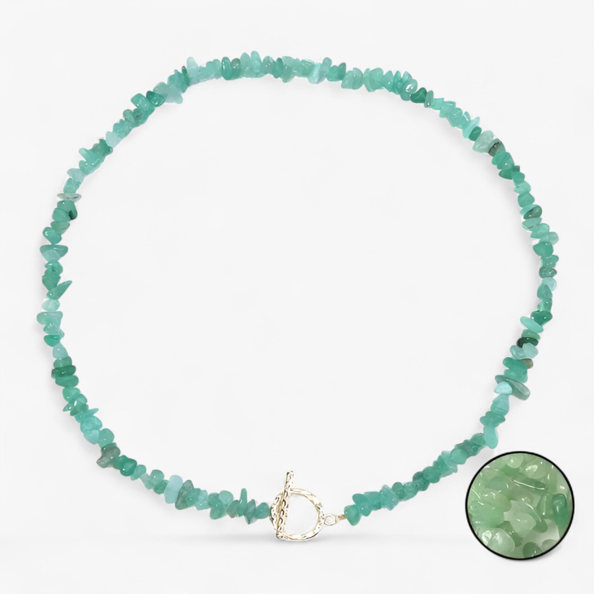 Collana di pietre semipreziose bohemien con pietra naturale e grani di pietra - Avventurina - NECKLACES Necklaces for Women - Concept Palermo