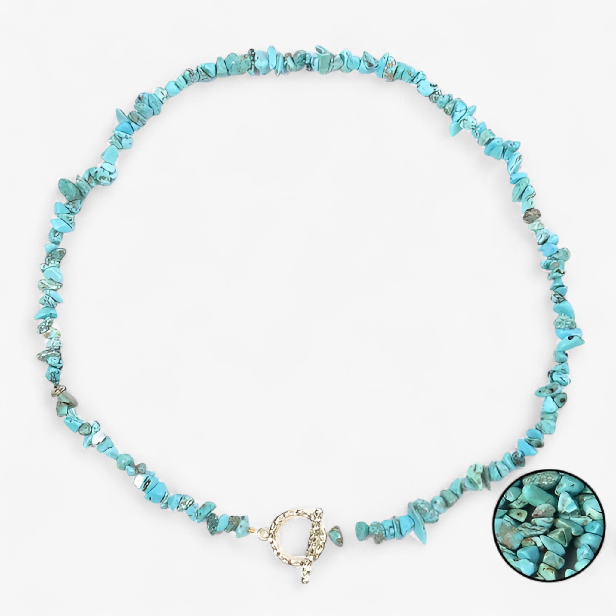 Collana di pietre semipreziose bohemien con pietra naturale e grani di pietra - Turchese - NECKLACES Necklaces for Women - Concept Palermo