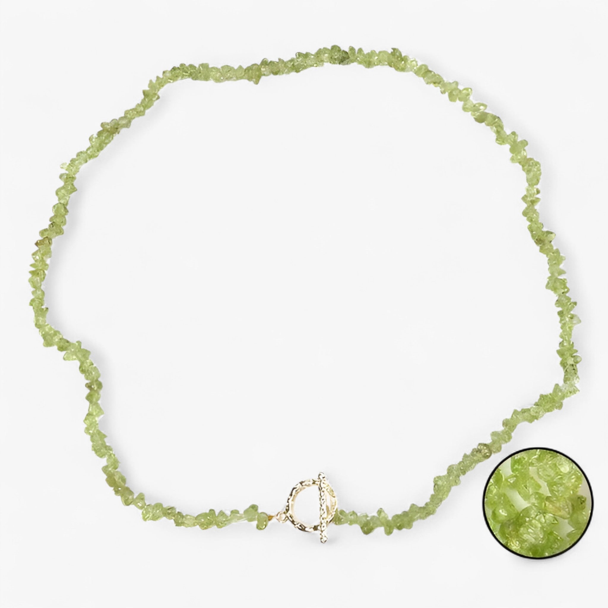 Collana di pietre semipreziose bohemien con pietra naturale e grani di pietra - Peridoto - NECKLACES Necklaces for Women - Concept Palermo