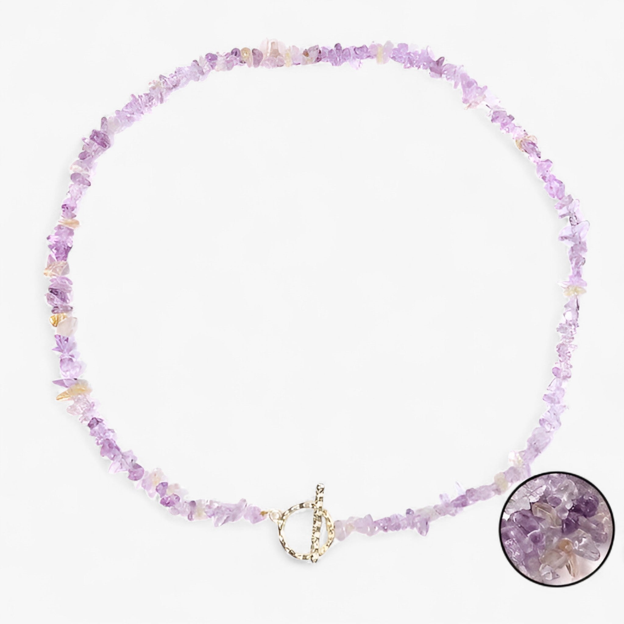 Collana di pietre semipreziose bohemien con pietra naturale e grani di pietra - Ametrino - NECKLACES Necklaces for Women - Concept Palermo