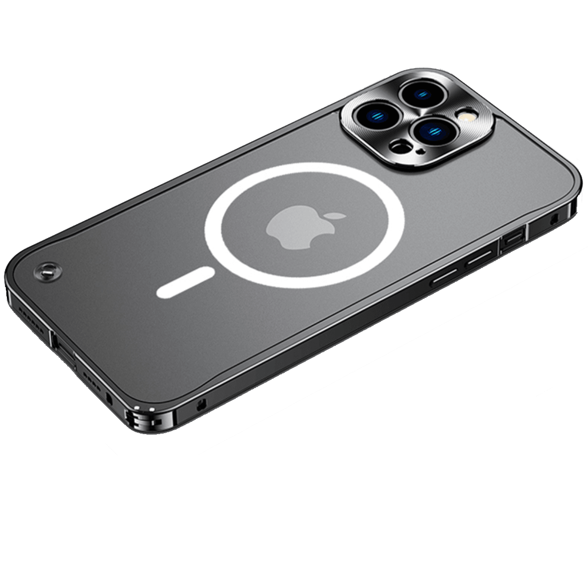 iSafe™ | Custodia in alluminio MagSafe - Nero - iPhone case Luxe iPhone Case - Concept Palermo