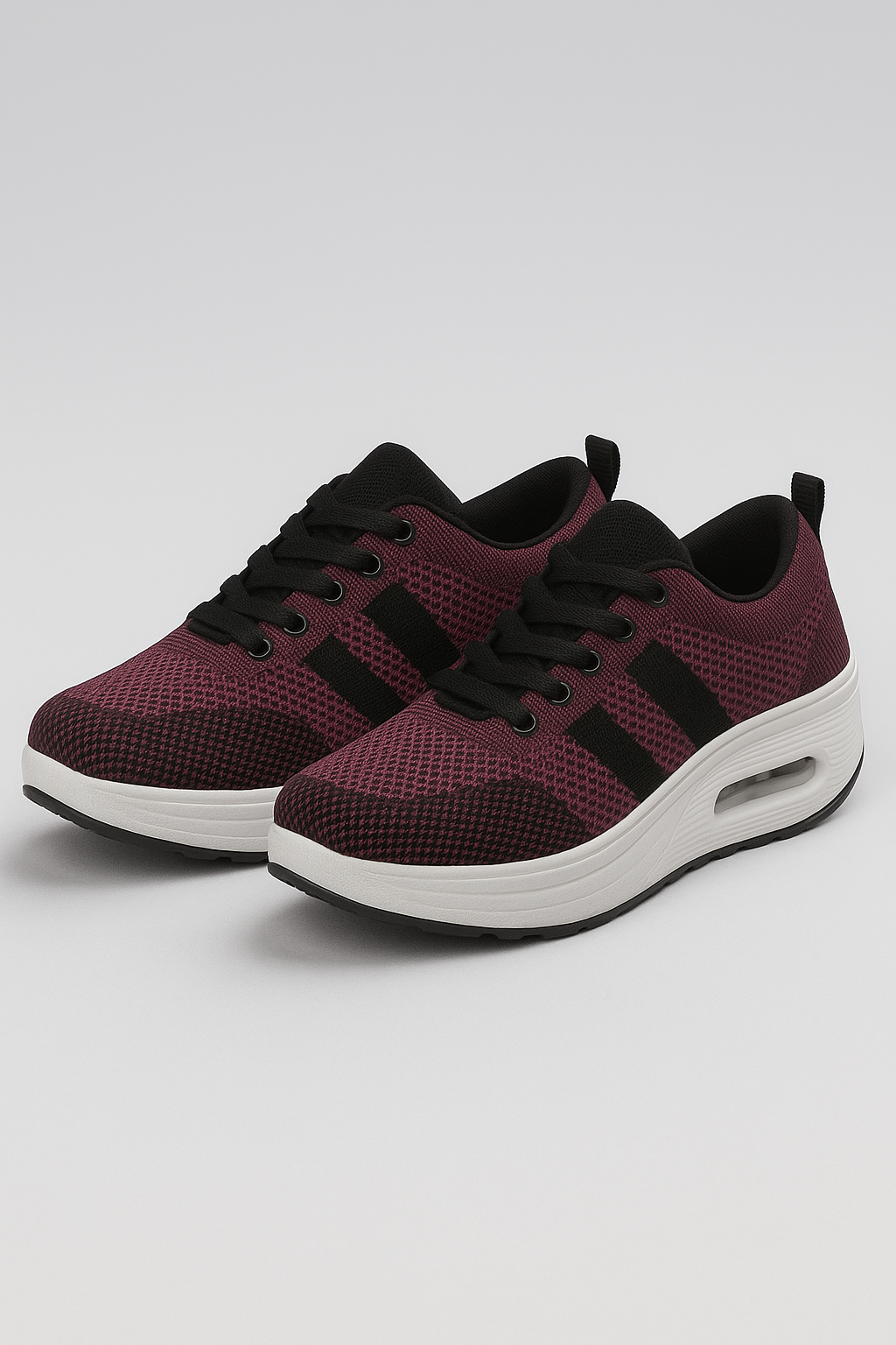 Demi | Scarpe sportive da donna con tacco a blocco e mesh traspirante - Lilla - - Concept Palermo
