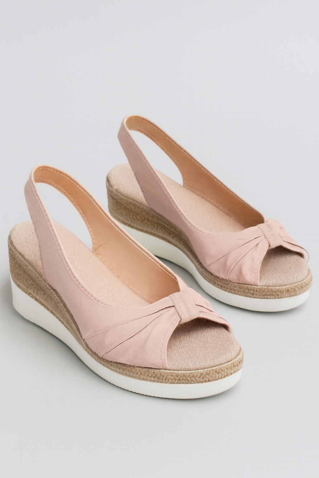 Adele | Sandali con fiocco in corda per donna – Comodi e estivi - Rosa - 100425 110425 shoes women - Concept Palermo