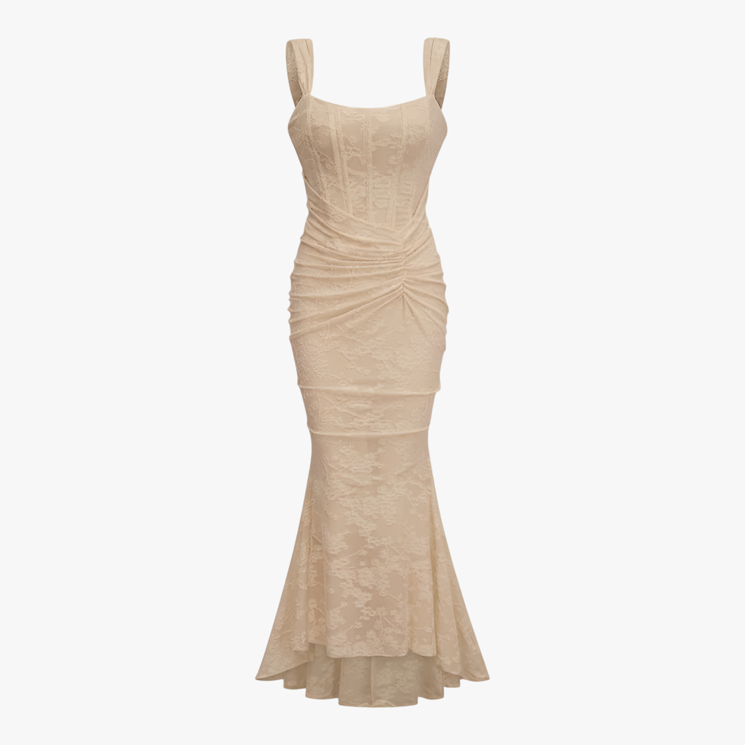 Chiara | Abito Elegante Donna - Beige - abiti per matrimoni abito elegante donna abito occasioni speciali abito raffinato abito senza maniche abito sofisticato cena elegante moda femminile vestibilità ottimale vestito formale - Concept Palermo