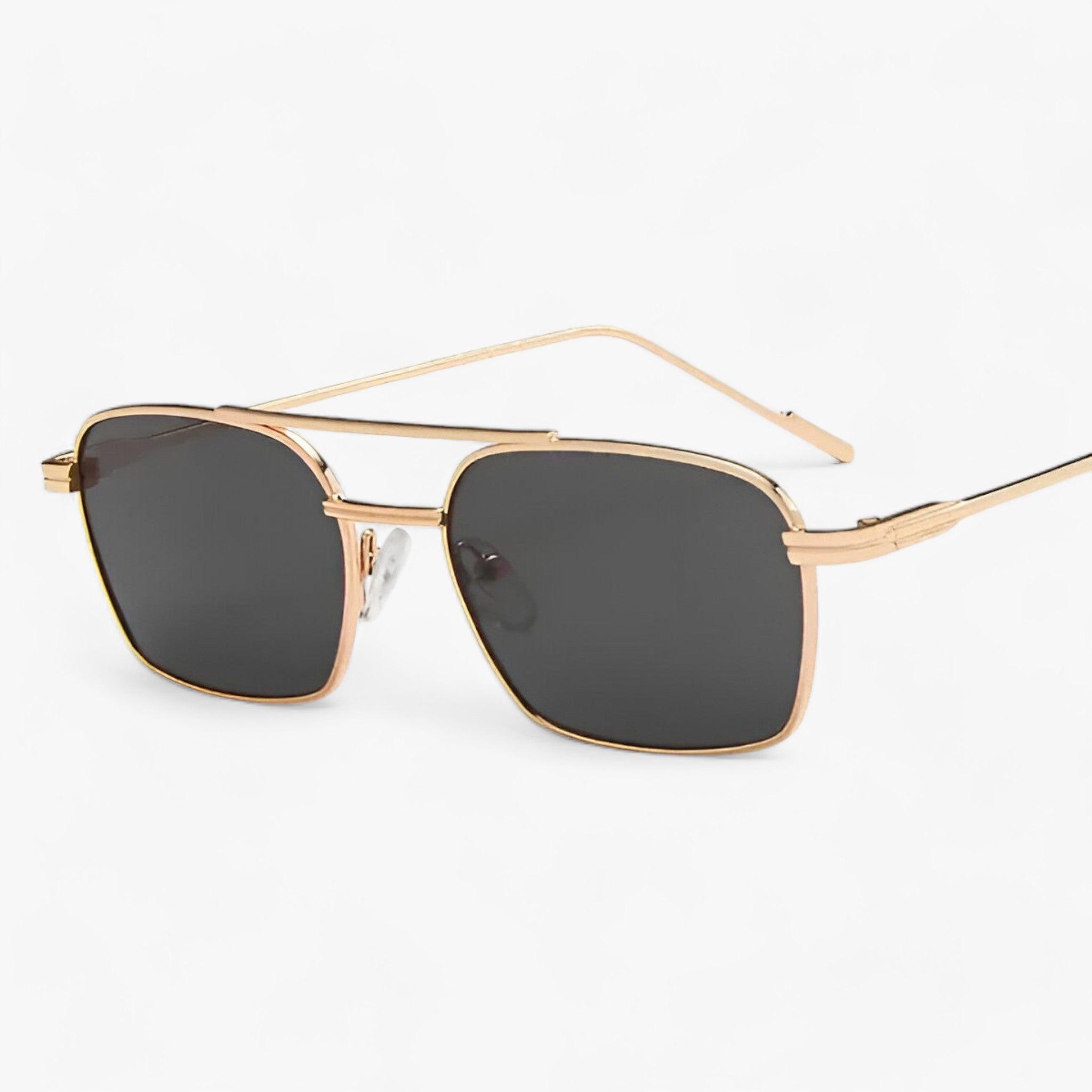 Retro | Occhiali da sole vintage in metallo: ideali per proteggere gli occhi - Oro-Grigio - ADULT ALLOY EYEWEAR Mainland China NONE Polycarbonate Rectangle Sunglasses WOMEN - Concept Palermo