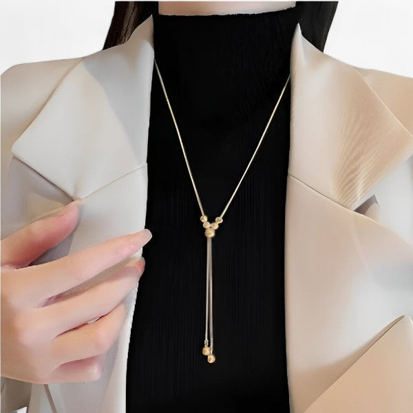 Glanz | Elegante Y-Pendule in Oro - Bellezza Brillante per Ogni Occasione - - 30-days Money Back 40cm-65cm/15.75"-25.6" All Compatible Anniversary Cadmium free Daily/Party fashion Gold color Guangdong High quality stainless steel Lead Link Chain Mainland China Metal NECKLACES Nickel No ads No Logo No Receipt none Pendant Necklaces Round Stainless Steel TRENDY VNOX VNOX-NC-1484G Within 24 Hours (Work Time) Women Y Necklace - Concept Palermo