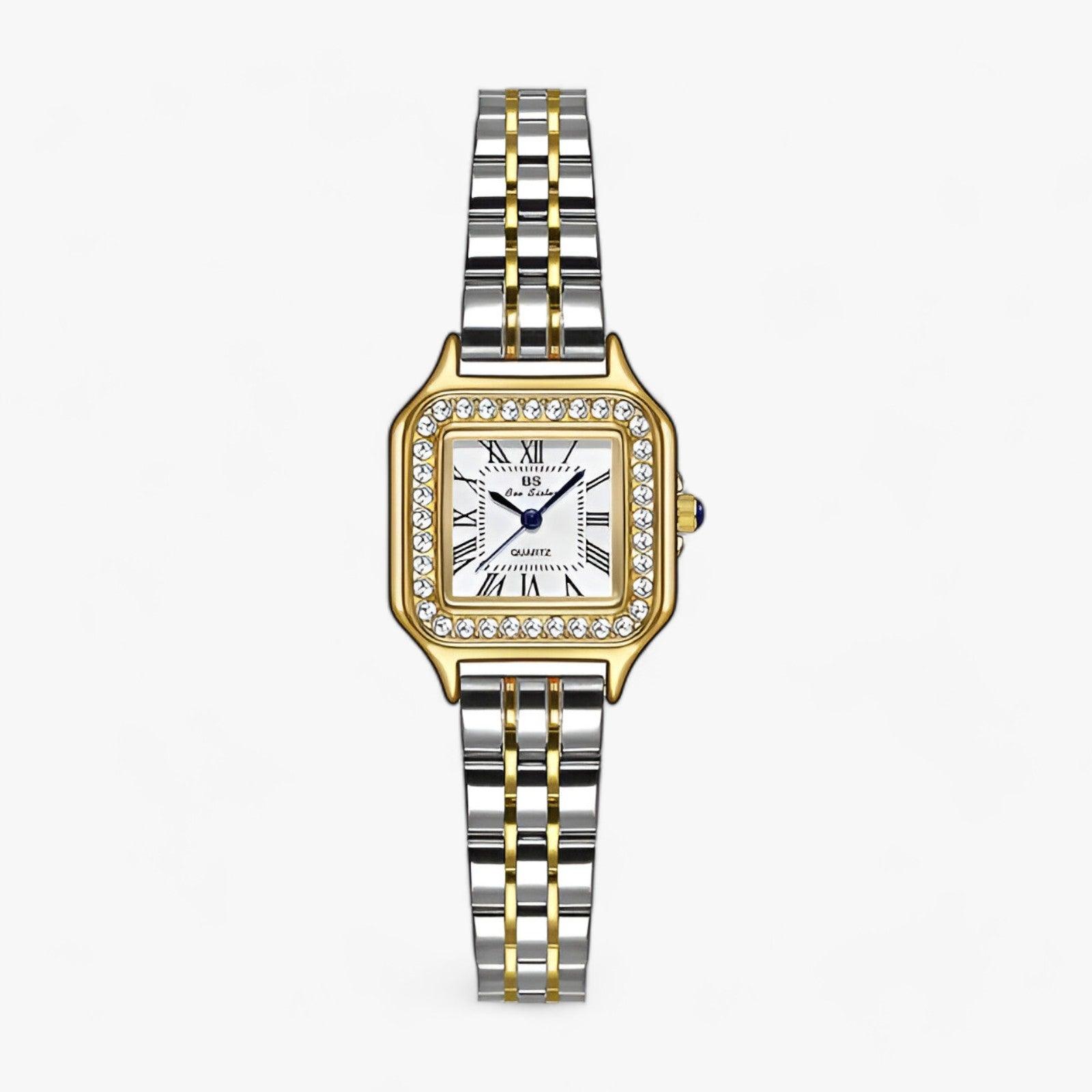 Rosa | Orologio in acciaio inossidabile - Eleganza e comfort - BIANCO - 10mm 1776 21cm 24mm 3Bar 8mm ALLOY Bracelet Clasp BS bee sister CE DRESS Hardlex Mainland China No package Quartz Square Stainless Steel Water Resistant - Concept Palermo