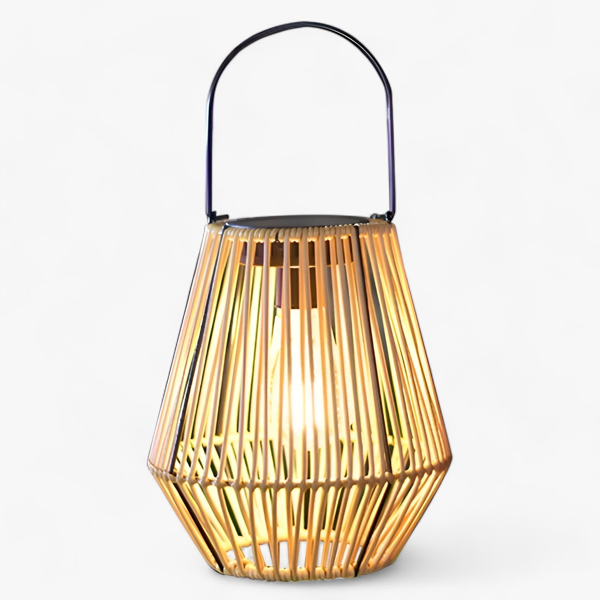 BambooGlow | Lampada solare - Per migliorare l'ambiente esterno - - Bamboo LED bulbs Modern Style Outdoor Solar Lantern Rattan Bamboo Lamp SOLAR - Concept Palermo
