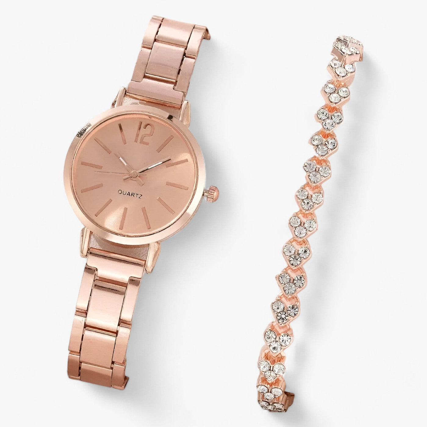 ELOISE | Orologio in lega digitale - Design elegante per un'eleganza senza tempo - Set in oro rosa 2 - - Concept Palermo