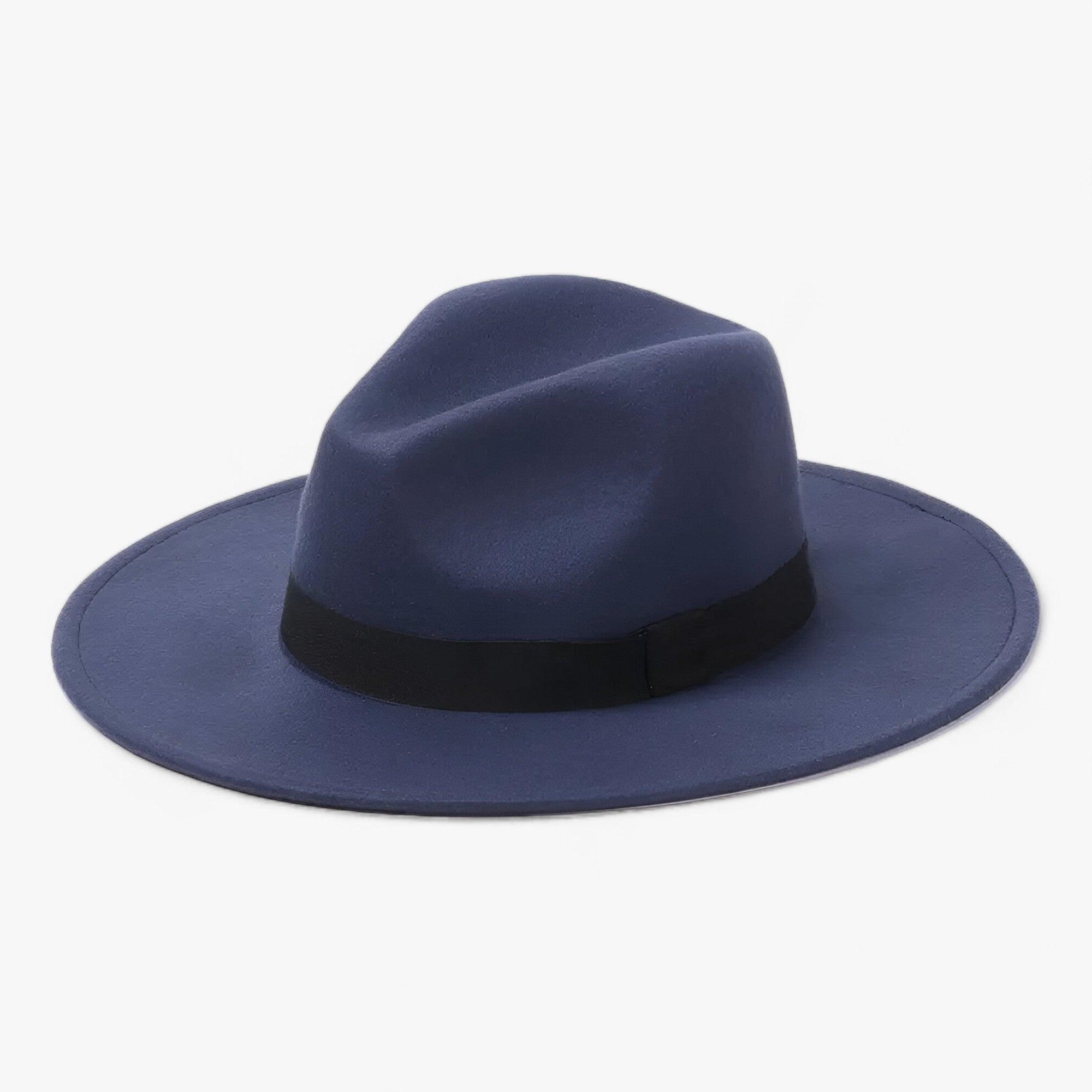 Alexis | Cappello fedora vintage unisex in lana - Stile intramontabile per il clima fresco - Blu navy - Hat sun hat WOMEN - Concept Palermo