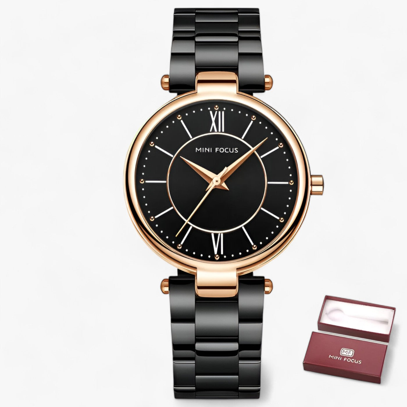 ALICE | Orologio al Quarzo Stiloso - Design Trendy e Versatile - Scatola nera - watch for women watches women watch wrist watches for women - Concept Palermo