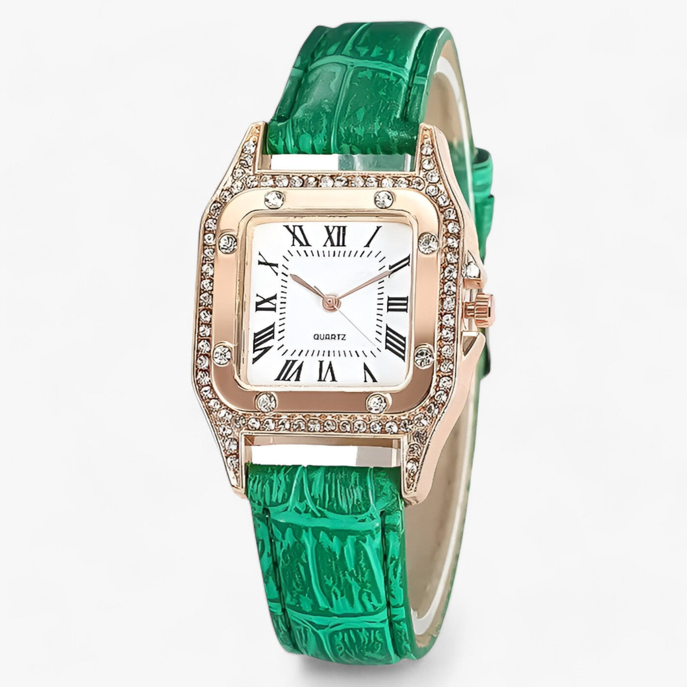 BERTHA | Quadrante Esclusivo in Pelle di Quarzo - Lusso Unito e Comfort Incomparabile - Verde - female watch ladies watch watch for women Waterproof women watch wrist watches for women - Concept Palermo