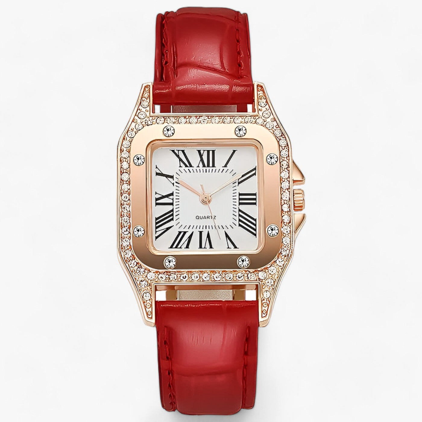 BERTHA | Quadrante Esclusivo in Pelle di Quarzo - Lusso Unito e Comfort Incomparabile - Rosso - female watch ladies watch watch for women Waterproof women watch wrist watches for women - Concept Palermo