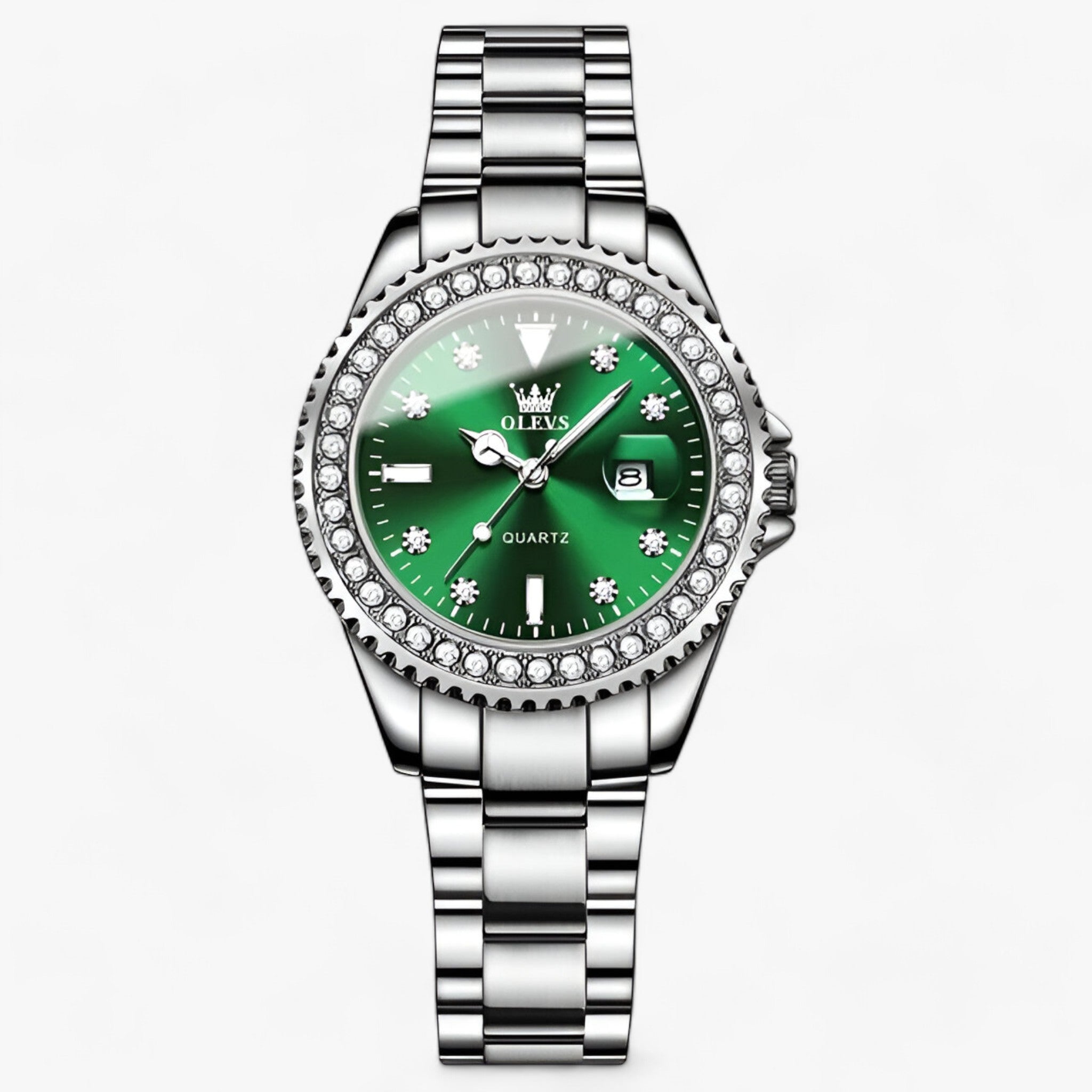 ELKE | Moda femminile - Design elegante minimalista con funzionalità moderna - Verde argento-PDBLV - watch watch for women watches women women watch - Concept Palermo