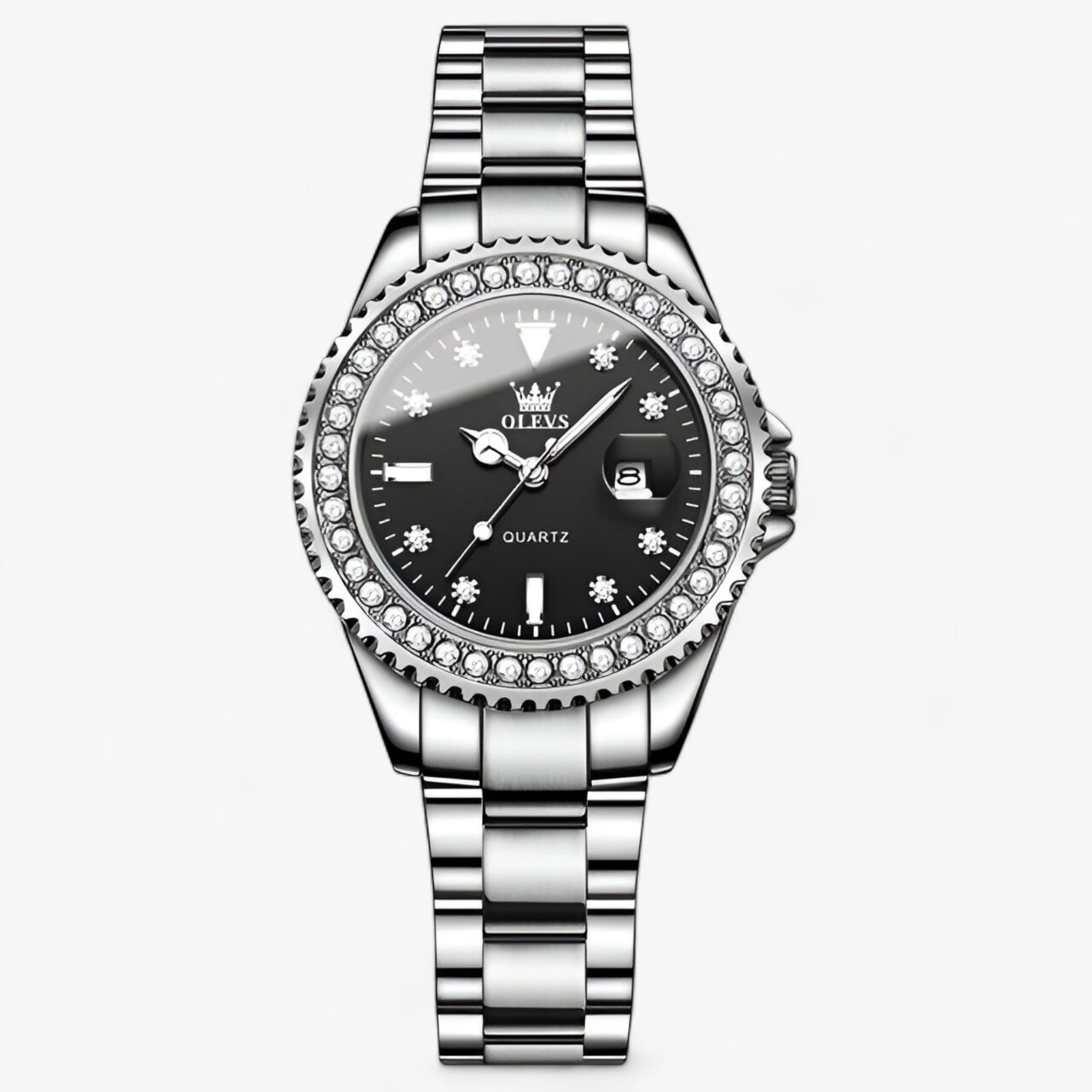 ELKE | Moda femminile - Design elegante minimalista con funzionalità moderna - Argento Nero-GDBH - watch watch for women watches women women watch - Concept Palermo