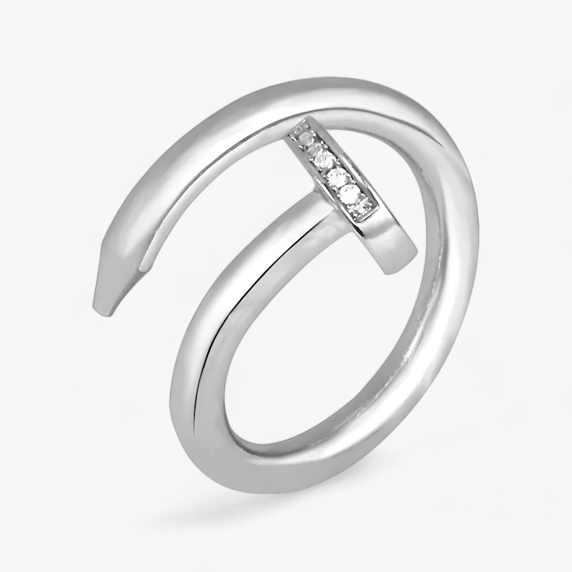 AMELIA | Anello con chiodo - Per uno stile trendy e versatile - Argento - Rings womens ring - Concept Palermo