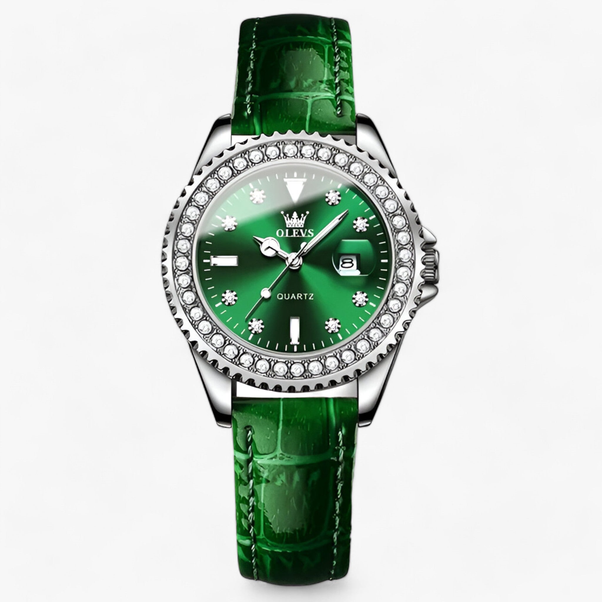 ELKE | Moda femminile - Design elegante minimalista con funzionalità moderna - Verde argento-GDBLV - watch watch for women watches women women watch - Concept Palermo