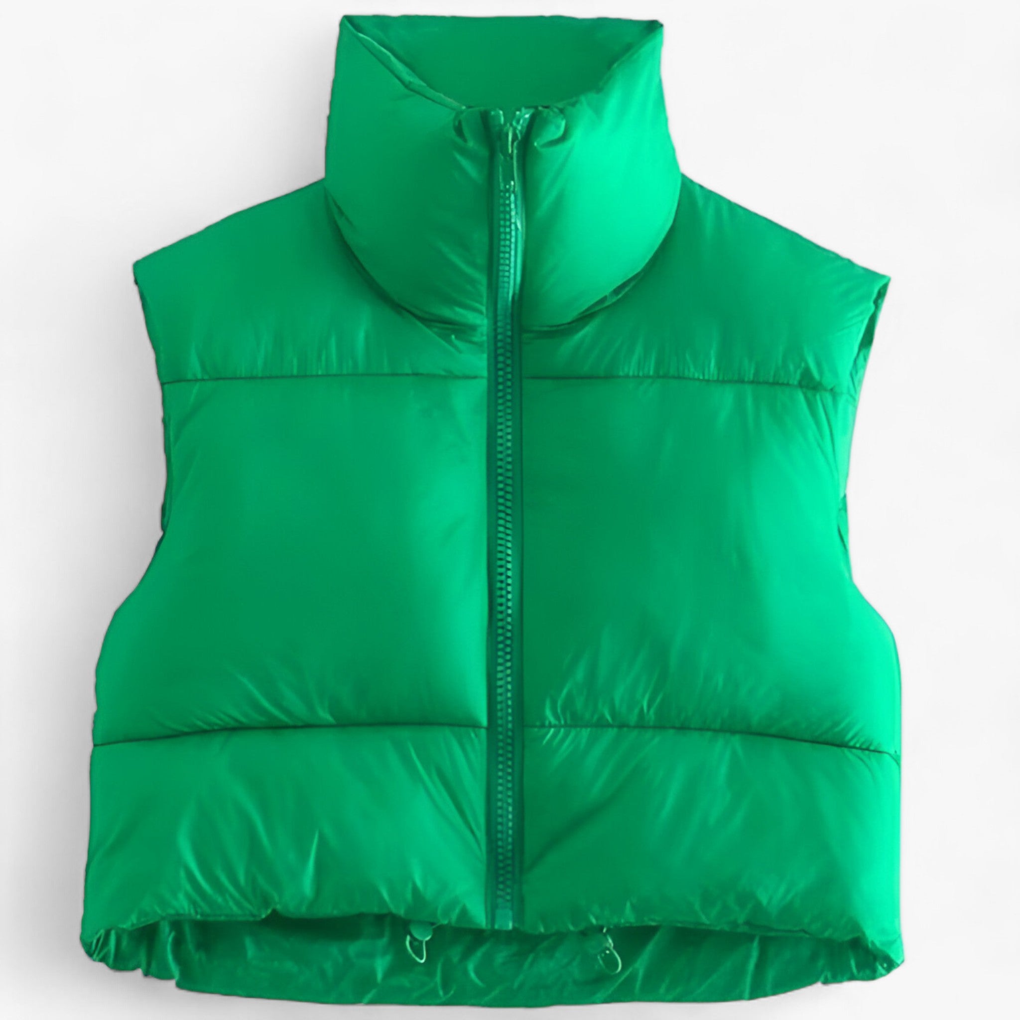 Everly | Gilet Invernale Imbottito - Stile, Calore e Comfort - Verde - Coat Jacket Jackets & Coats Quilted Vest - Concept Palermo