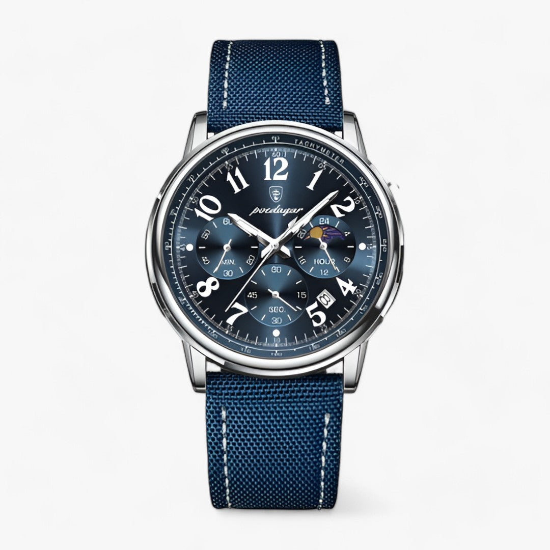 POEDAGAR | Orologio Sportivo Militare Premium Impermeabile con Design Luminoso - Argento Blu - - Concept Palermo