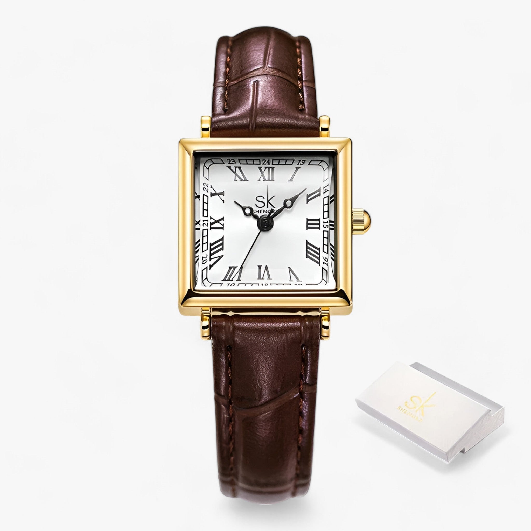 CHARLOTTE | Orologio da donna quadrato: bello ed elegante per le occasioni speciali - Marrone - Elegant watch female watch watches wrist watches for women - Concept Palermo