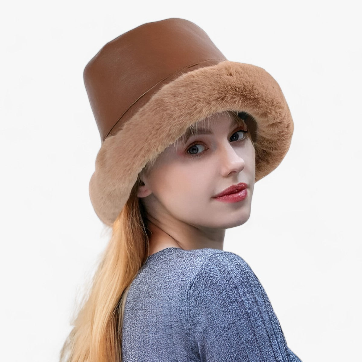 Maxie | Cappello in pelliccia invernale morbido - Per calore e comfort avvolgenti - - 2011242 ADULT bucket hats Casual Faux Leather Flat Fur Keep warm Mainland China MAXSITI U OUTDOOR Patchwork Spring2021 winter WOMEN - Concept Palermo