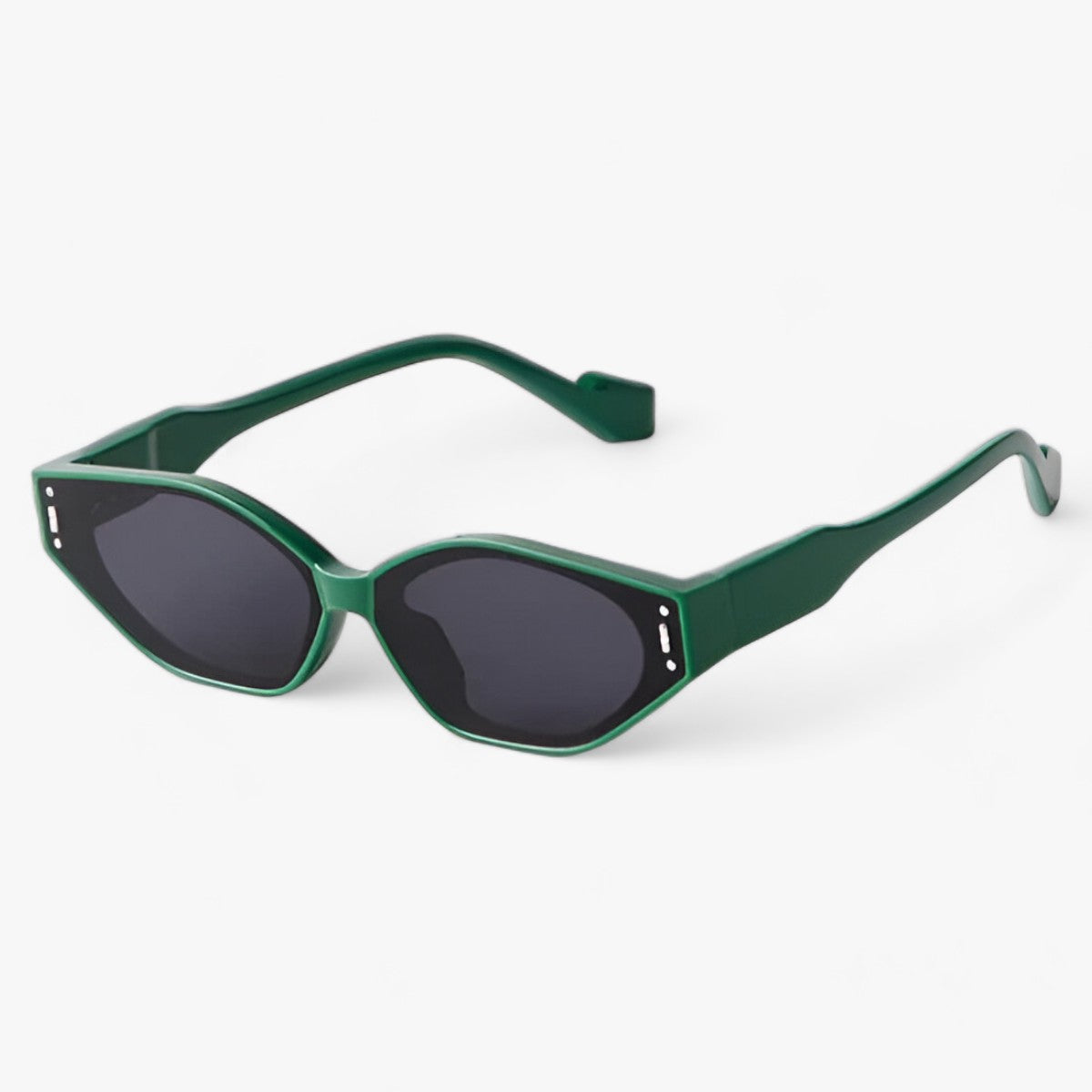 Olva | Occhiali da sole in miglio irregolari unici e alla moda - Verde Grigio - 38mm 65mm ADULT Anti-reflective CE China (mainland) EYEWEAR LAURINNY Mainland China Polycarbonate Rectangle resin S792 Sunglasses UV400 WOMEN - Concept Palermo