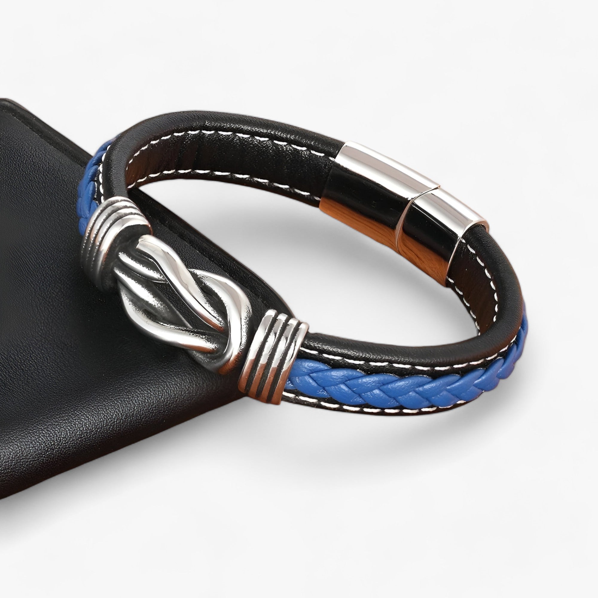 Bracciale in vera pelle - Eleganza e robustezza combinati - - armband bracelet for men men bracelet - Concept Palermo