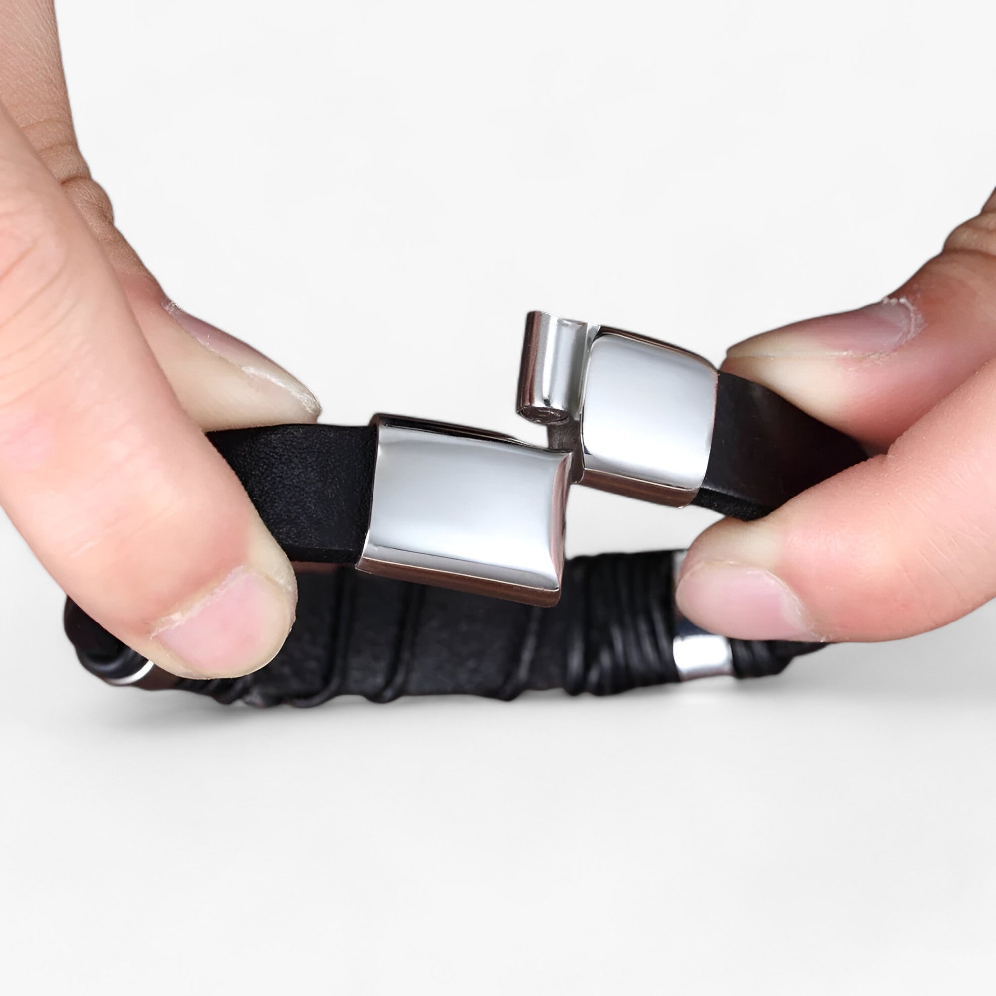 Bracciale in vera pelle - Eleganza e robustezza combinati - - armband bracelet for men men bracelet - Concept Palermo
