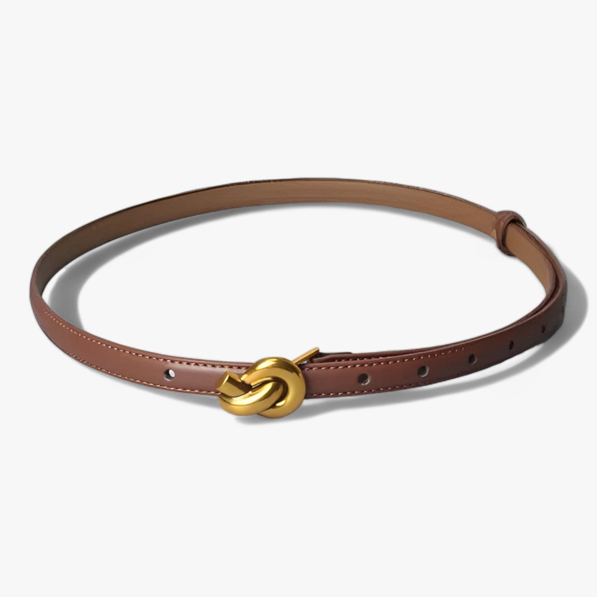 ELEGANZA | Cintura in pelle: essenziale per chi è attento alla moda - Marrone 105CM - 018 1.5cm 2cm ADULT Belts China (mainland) fashion Guangdong Mainland China Solid Split Leather WOMEN - Concept Palermo