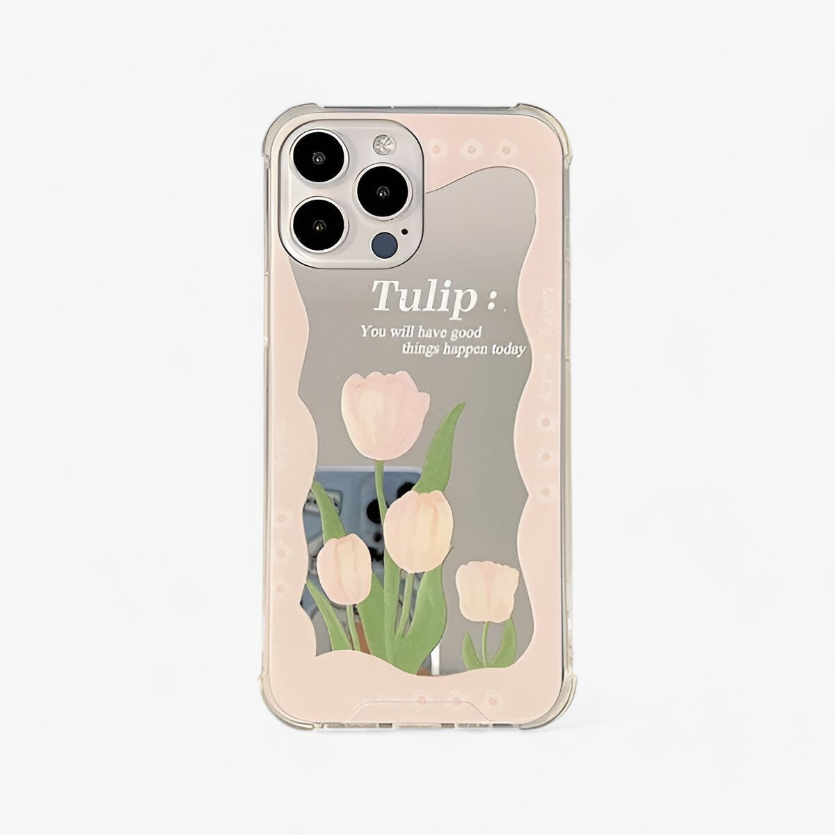 Custodia per iPhone Vintage Chic con specchio a forma di tulipano - Abbraccia il romanticismo retrò - - Anti-Fingerprint Anti-knock Anti-Scratch APPLE Candyguoguo CARTOON Dirt-resistant Dustproof Floral Full Coverage iPhone 7/8 iPhone 7/8plus iPhone X Mainland China Mirror bud pink flower Non-Slip Pictorial Rear cover type Retro mirror tulip flower art Sweet Retro mirror tulip flower art girls woman TPU+PC Water-Resistant Waterproof. XR.iPhone X 11 12 13 /Pro MAX XS - Concept Palermo