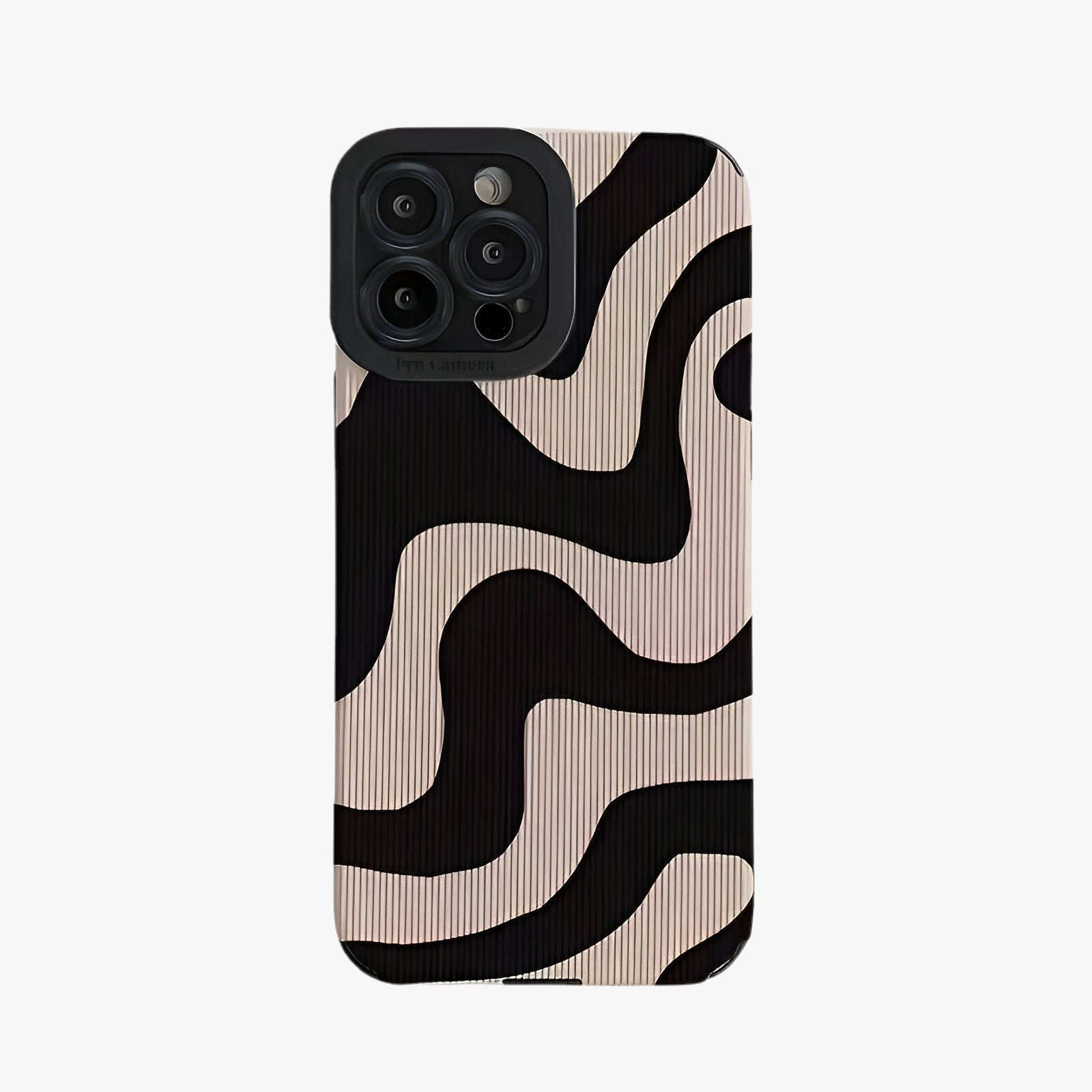 Custodia per iPhone con strisce zebrate stilose e motivo a onde - - Animal Anti-Scratch APPLE CARTOON Dustproof Full Coverage Geometric Mainland China Non-Slip Pictorial - Concept Palermo