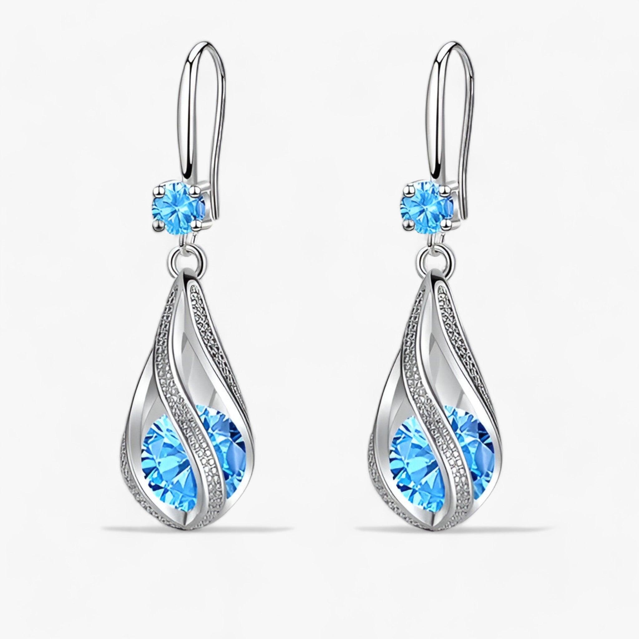 LUXE | Orecchini in argento - Valorizzate il vostro look con cristalli scintillanti - - 5g 65054 925 Classic drop earrings Fine Geometric Mainland China Modyle No NONE party silver Sterling Women - Concept Palermo