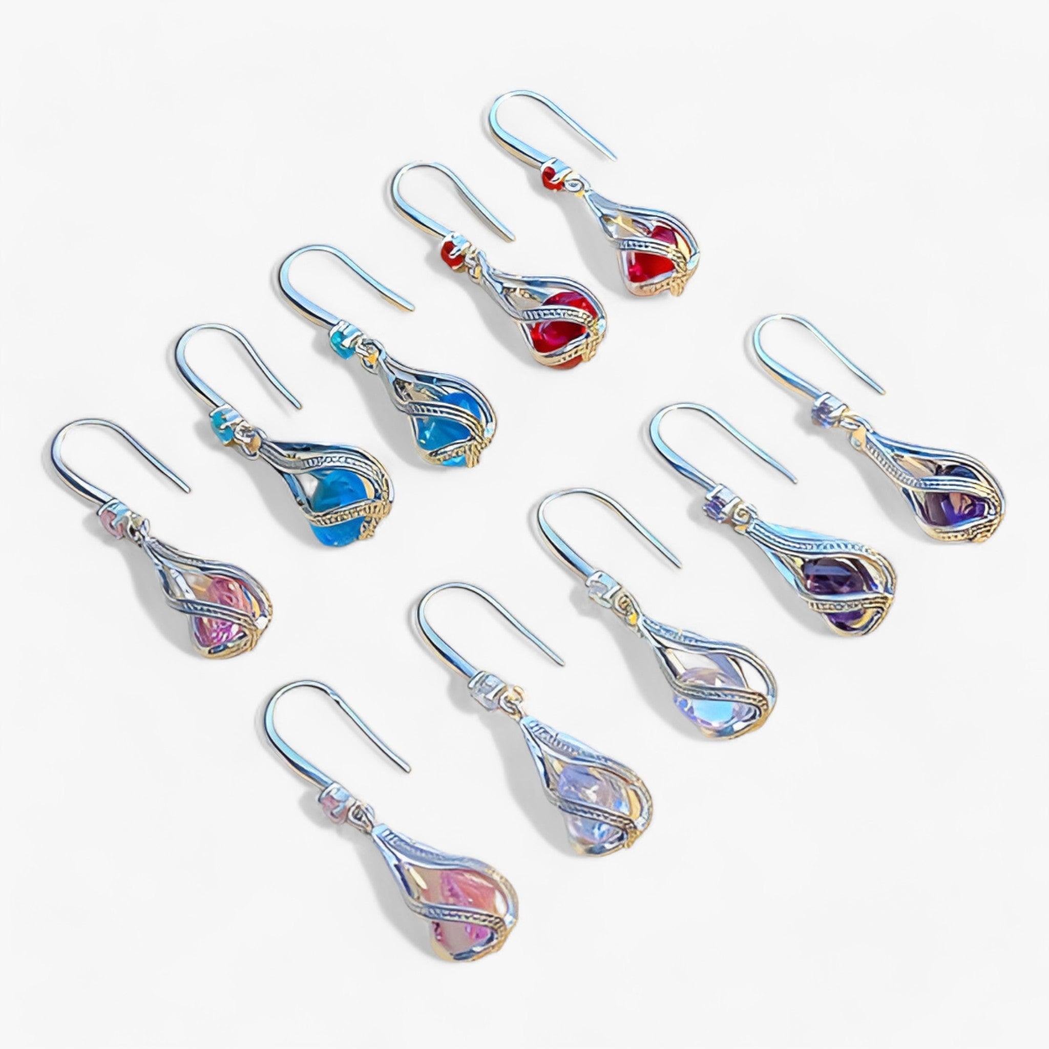 LUXE | Orecchini in argento - Valorizzate il vostro look con cristalli scintillanti - - 5g 65054 925 Classic drop earrings Fine Geometric Mainland China Modyle No NONE party silver Sterling Women - Concept Palermo