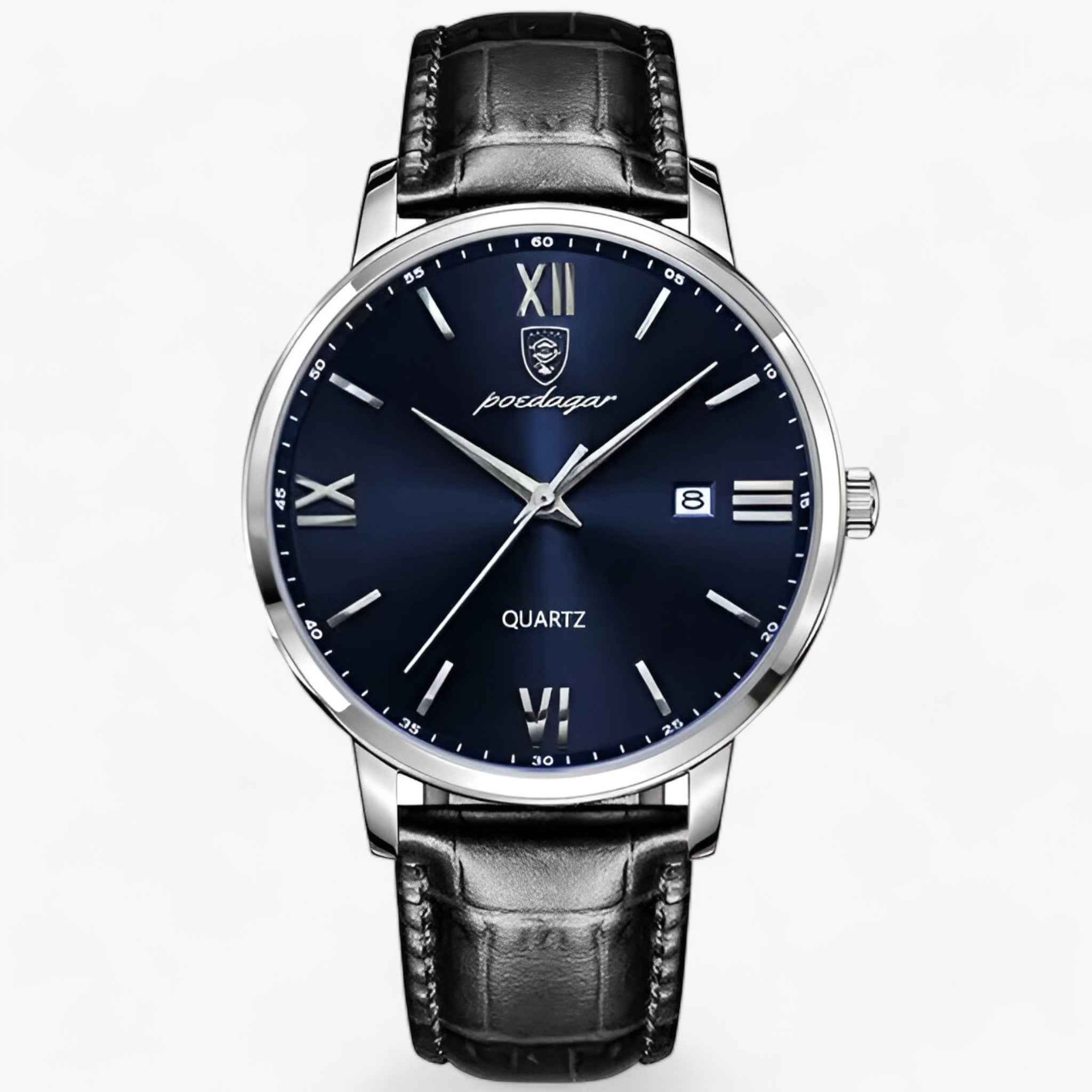 MORGAN | Orologio da Uomo Lussuoso al Quarzo - Orologio Elegante con Cinturino in Pelle - Argento Blu - Smart Watches watches WATCHES FOR MEN - Concept Palermo