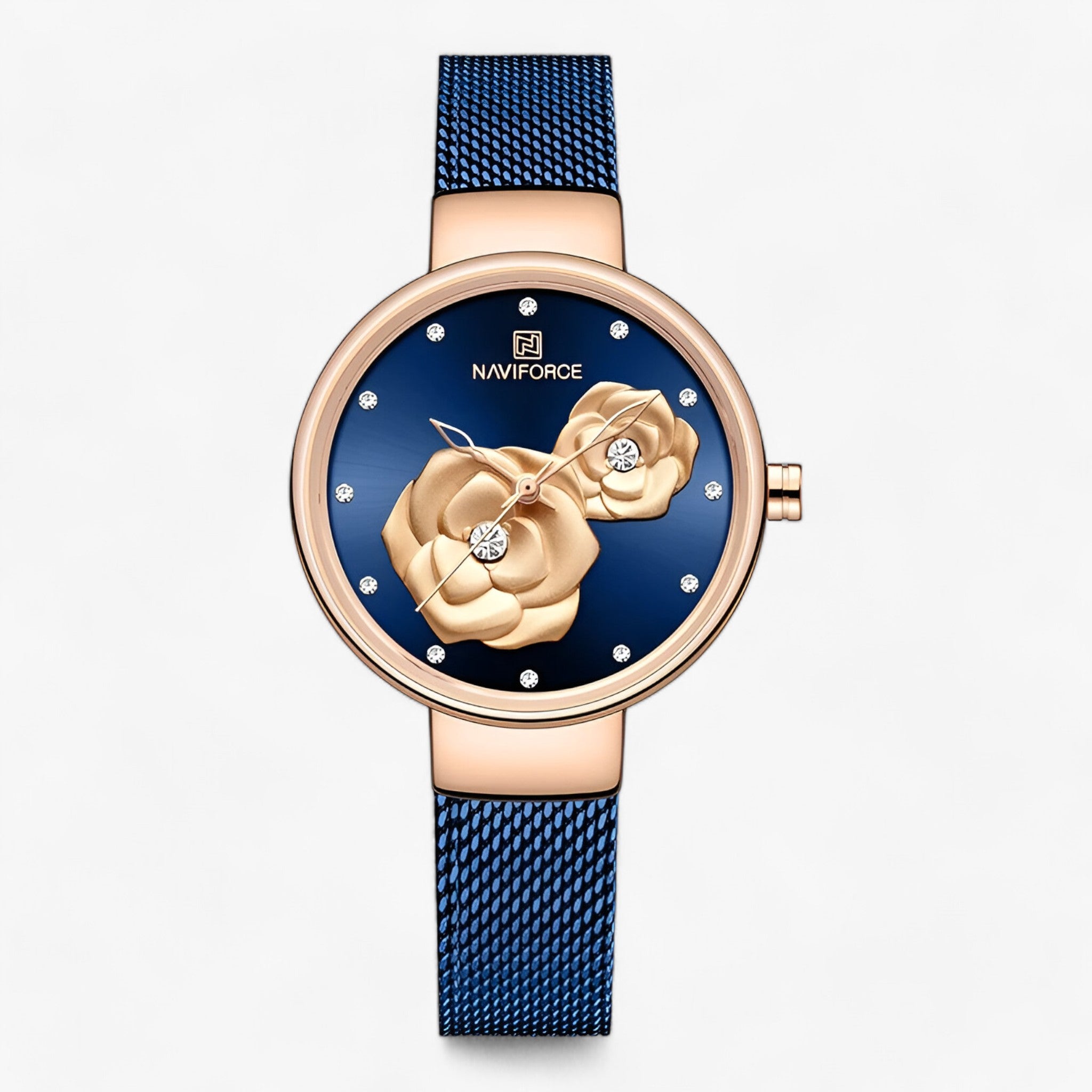 LUXETIME | Orologio in Acciaio Inox con Maglia Singapore - Eleganza Senza Tempo per Ogni Occasione - Blu - accessories women Gifts for women women women watch wrist watches for women - Concept Palermo