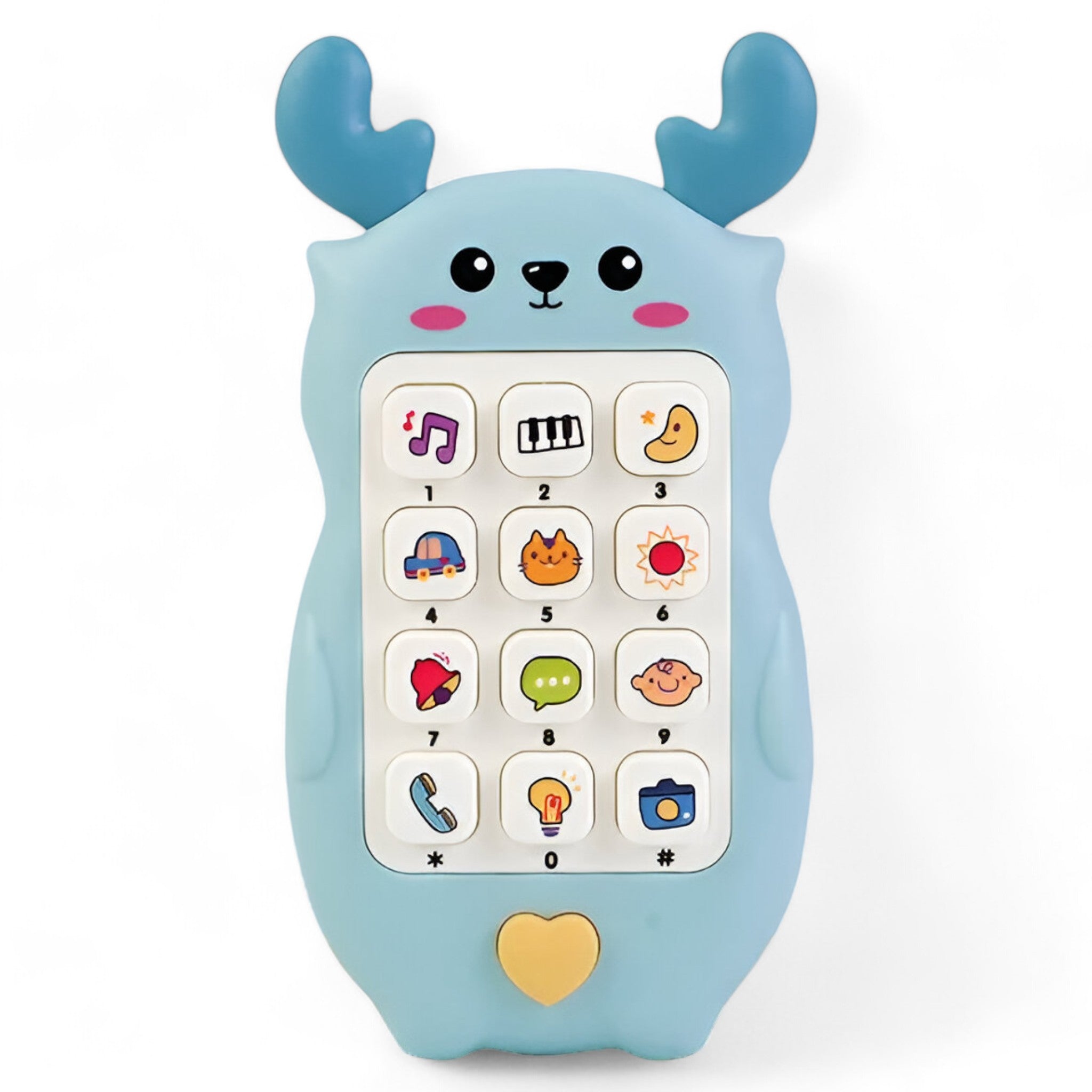 Alex | Telefono Interattivo per Bambini - Melodie Rilassanti e Divertimento Assicurato! - Cervo-Blu - toys TOYS AND GAMES toys for kids - Concept Palermo