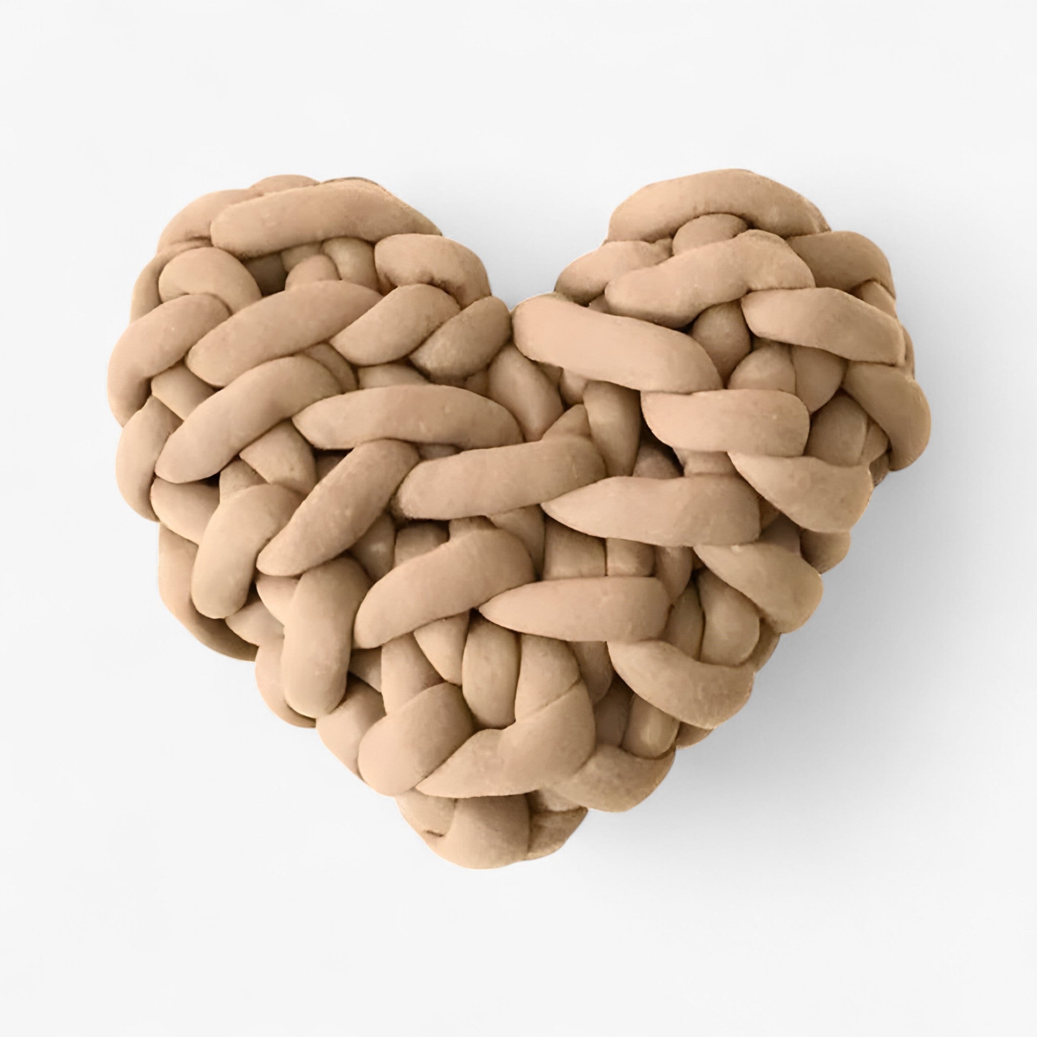 Heartpillow | Cuscino a forma di cuore in maglia grossa per una casa accogliente - Beige - Cotton Pillow cute pillow Decoration Pillow dekoration Fluffy pillow Heart pillow Heart-Shaped Pillow Love Pillow throw pillow case Warm and Cozy Warm Hug - Concept Palermo