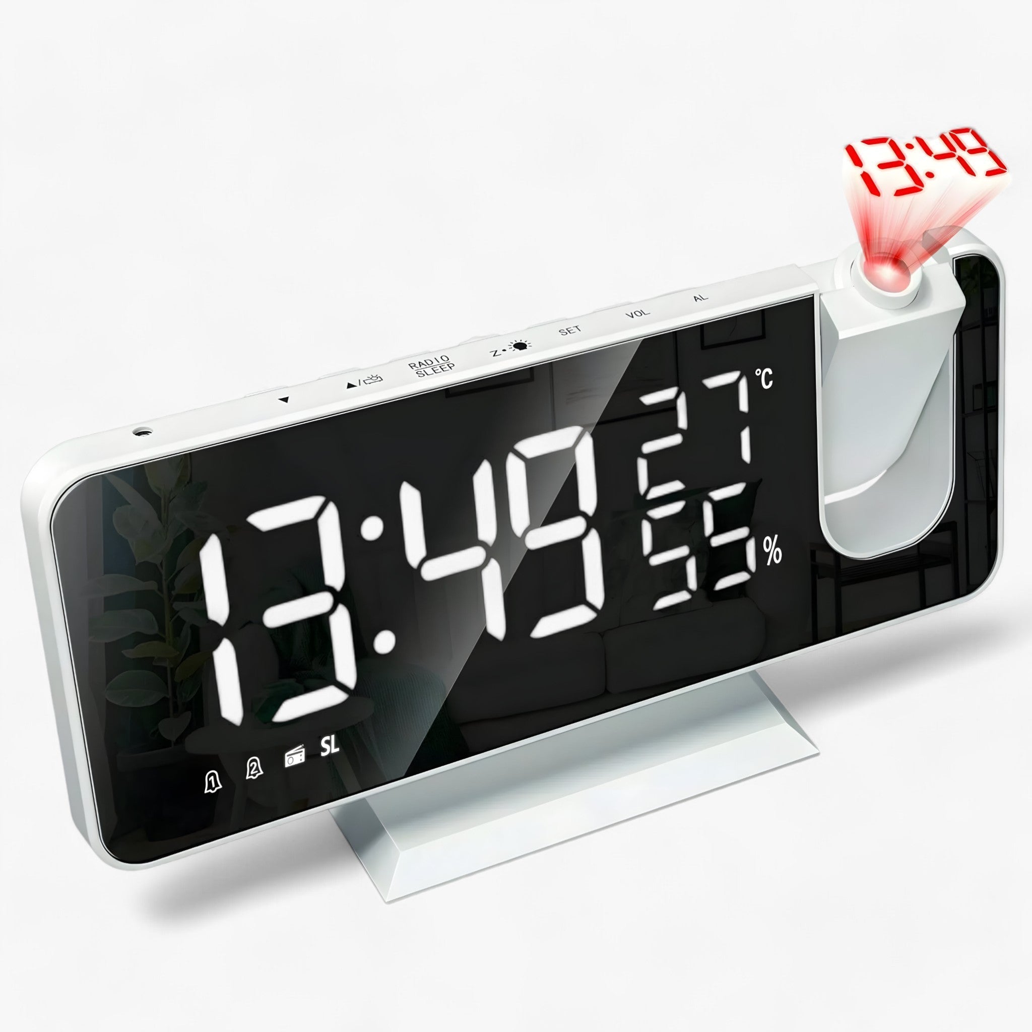Aton | Sveglia Intelligente - Radio FM e Display LED con Proiezione dell'Ora a 180° - - clocks - Concept Palermo